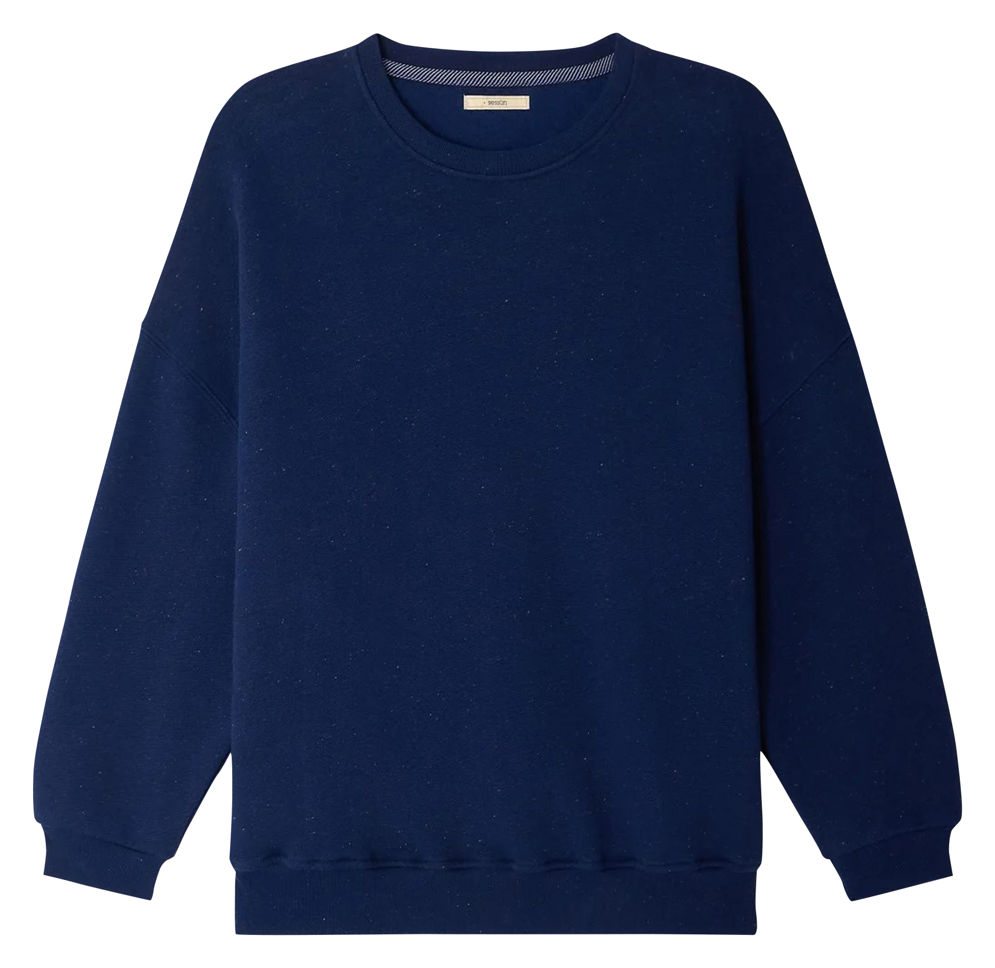 Oversized round-neck cotton-blend sweatshirt SESSUN Blue