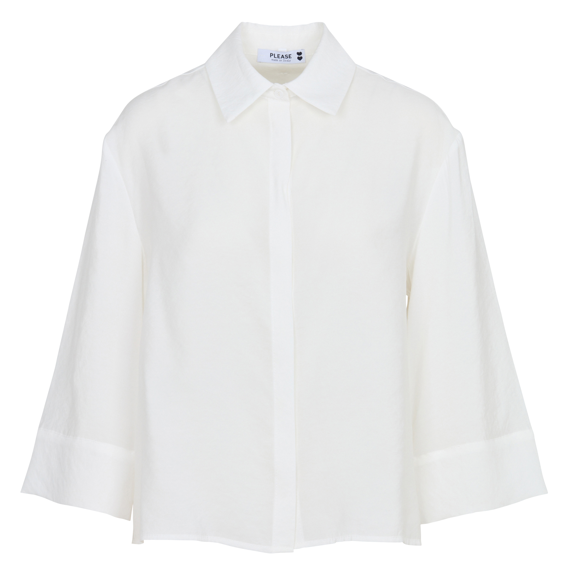 Chemise col classique PLEASE White