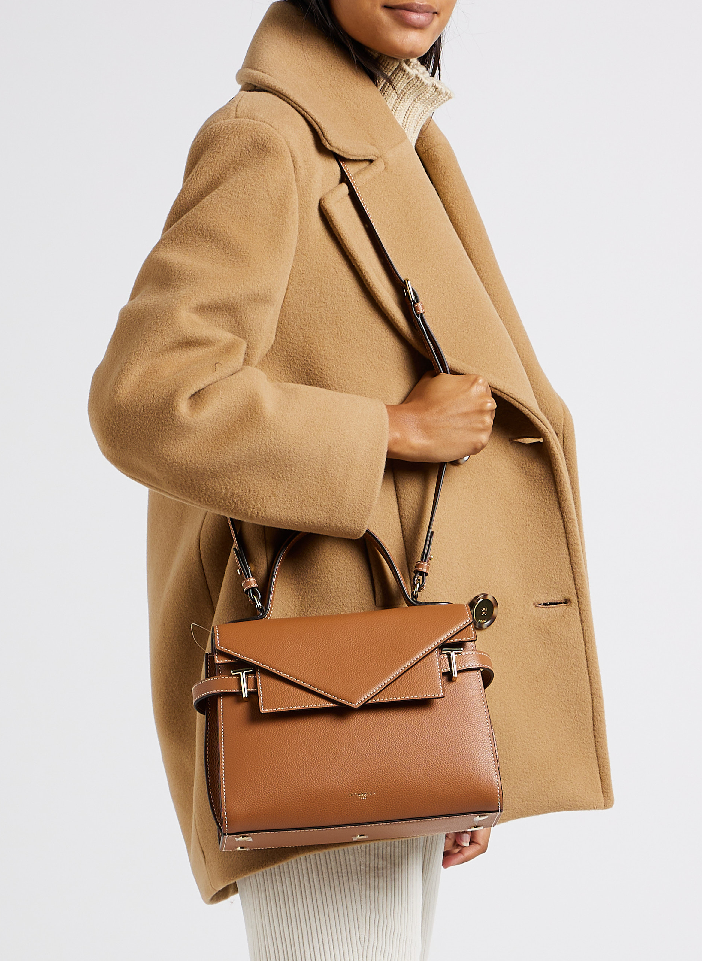 Leren handtas LE TANNEUR Bruin