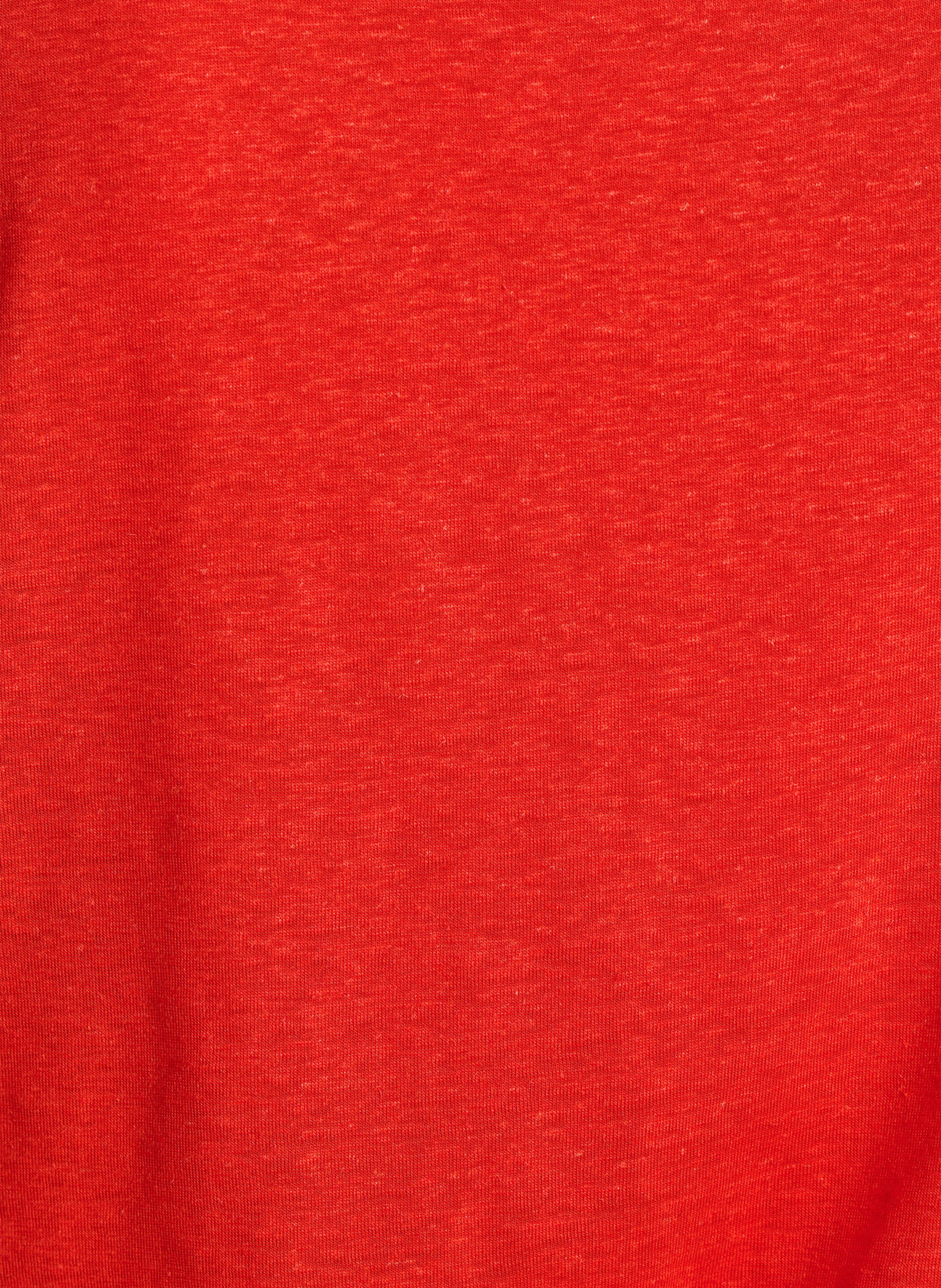 Gerader einfarbiger V-Ausschnitt T-Shirt LA FEE MARABOUTEE Rosa