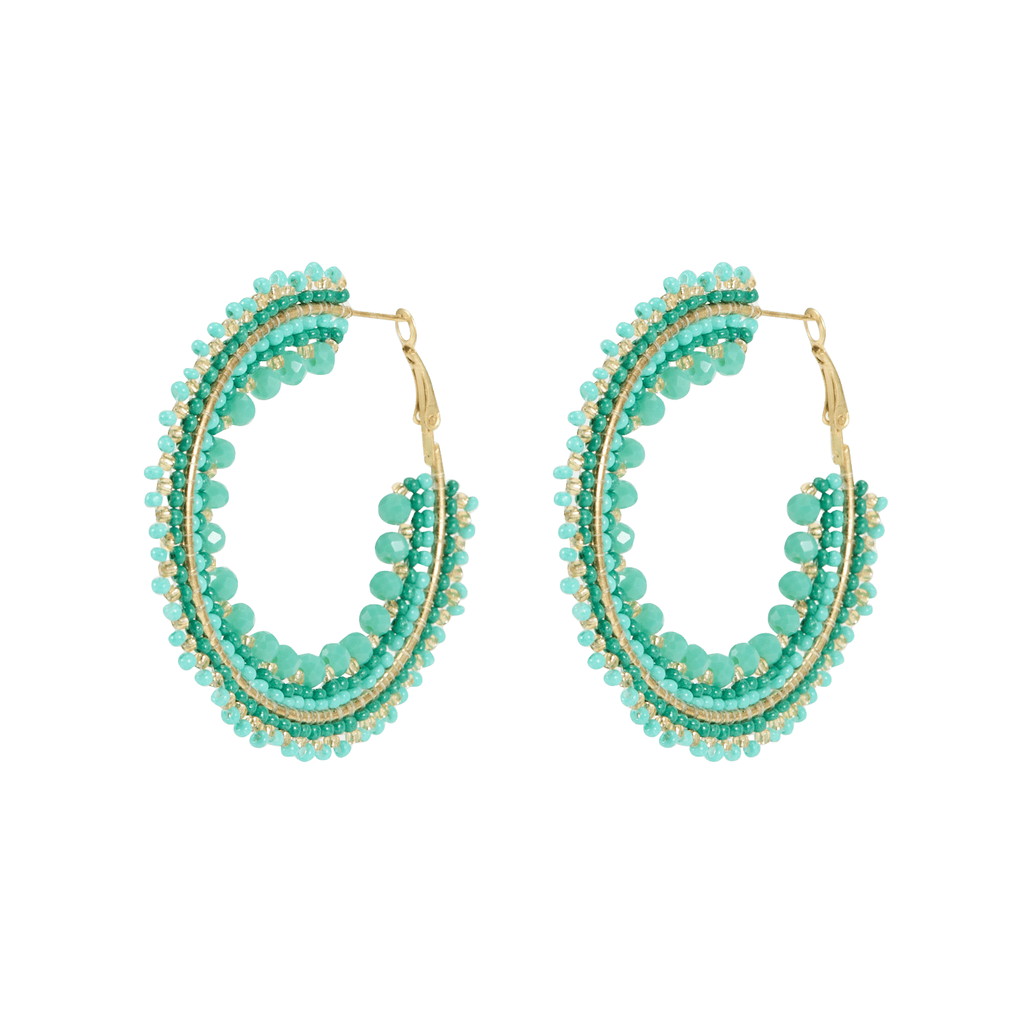 Orecchini a cerchio LA FEE MARABOUTEE Verde