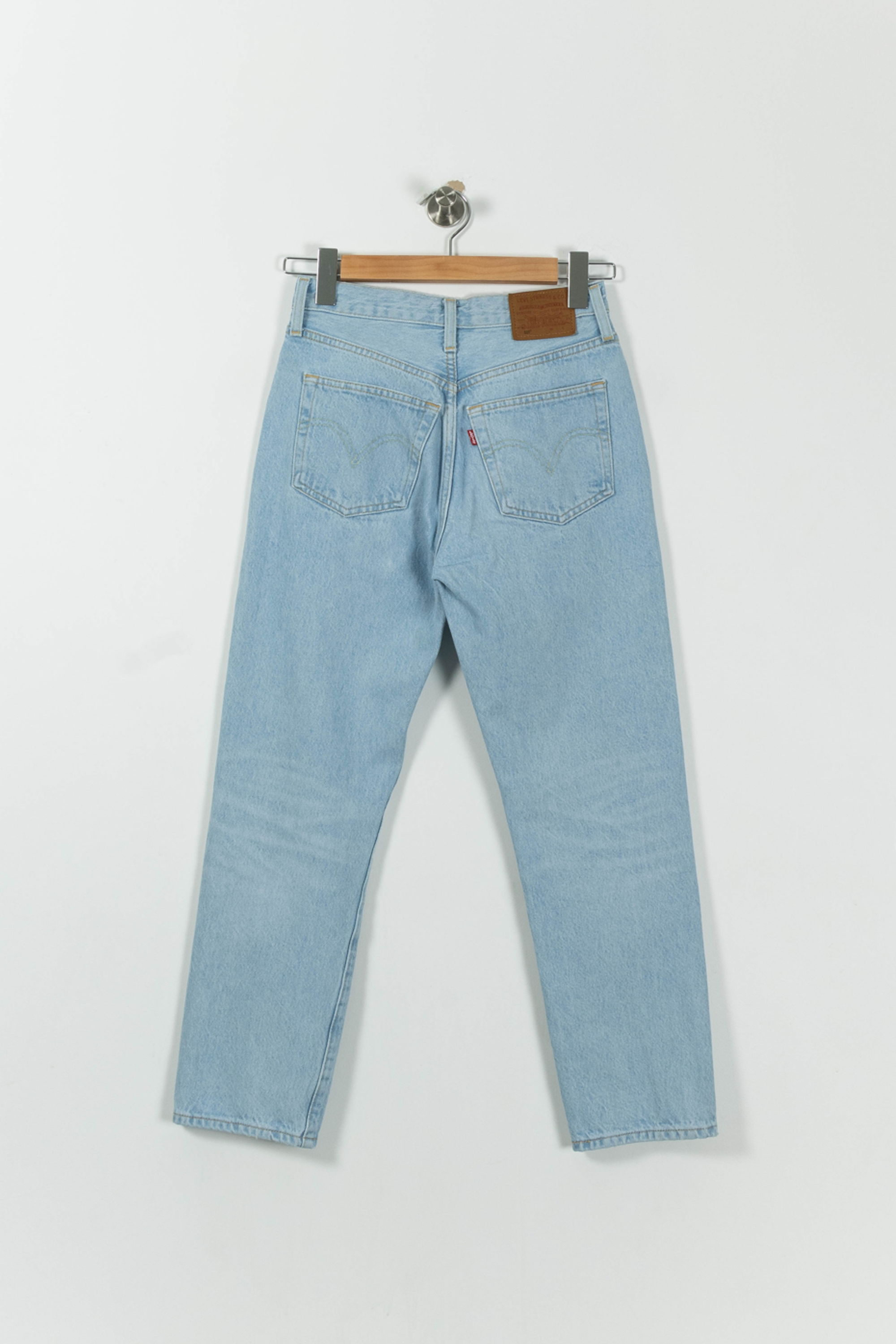 Cropped slim jeans with studs LEVI'S - Seconde main Blue