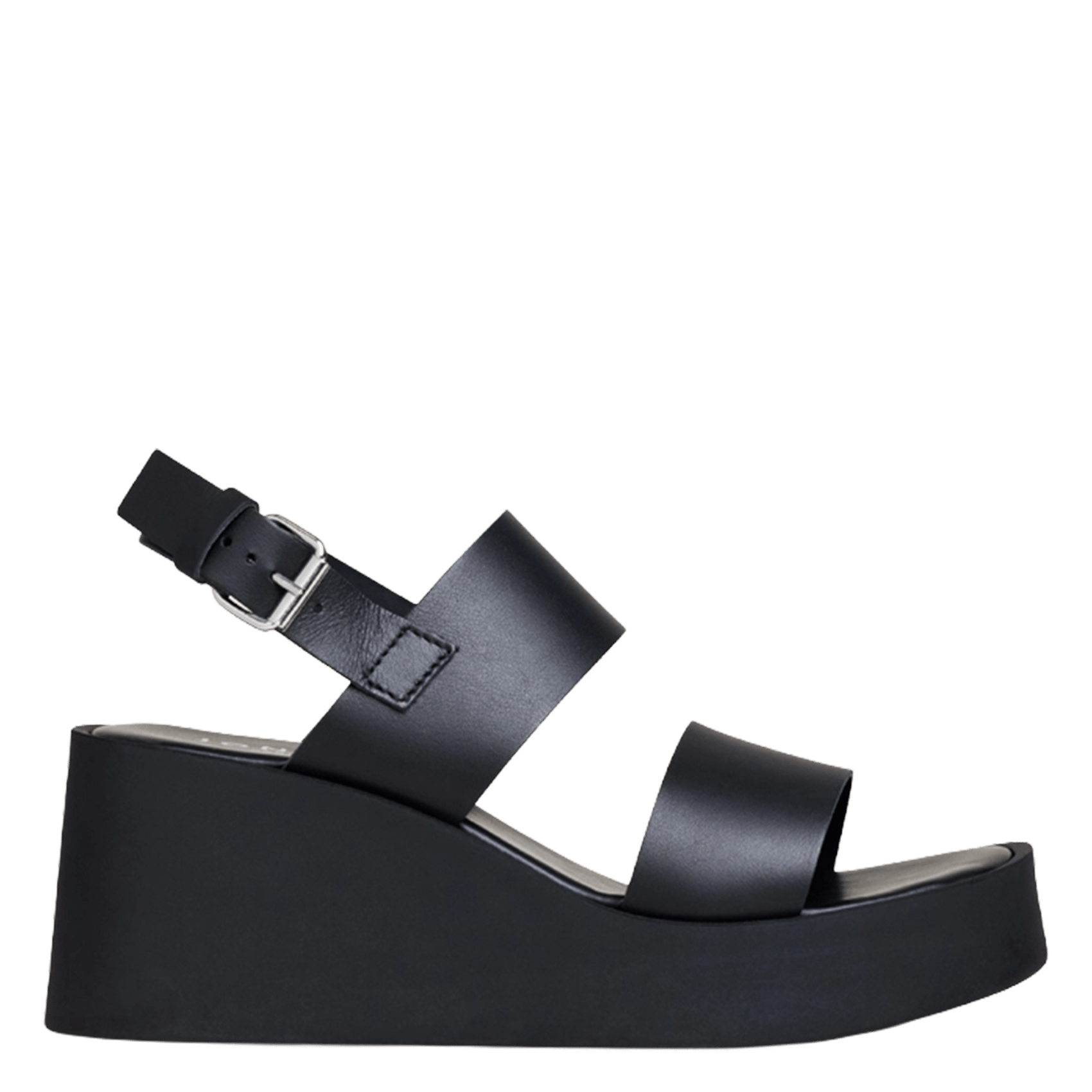 High leather sandals JONAK Black