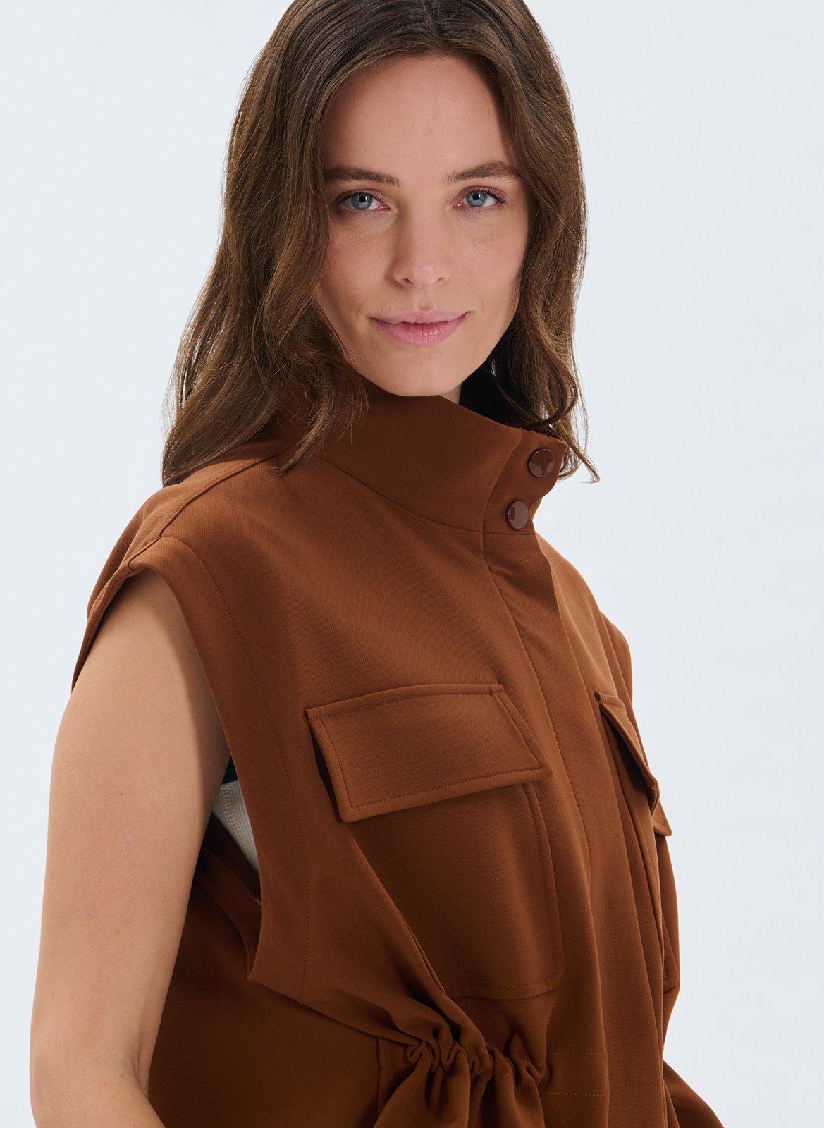 Veste col montant  ZAPA Marron