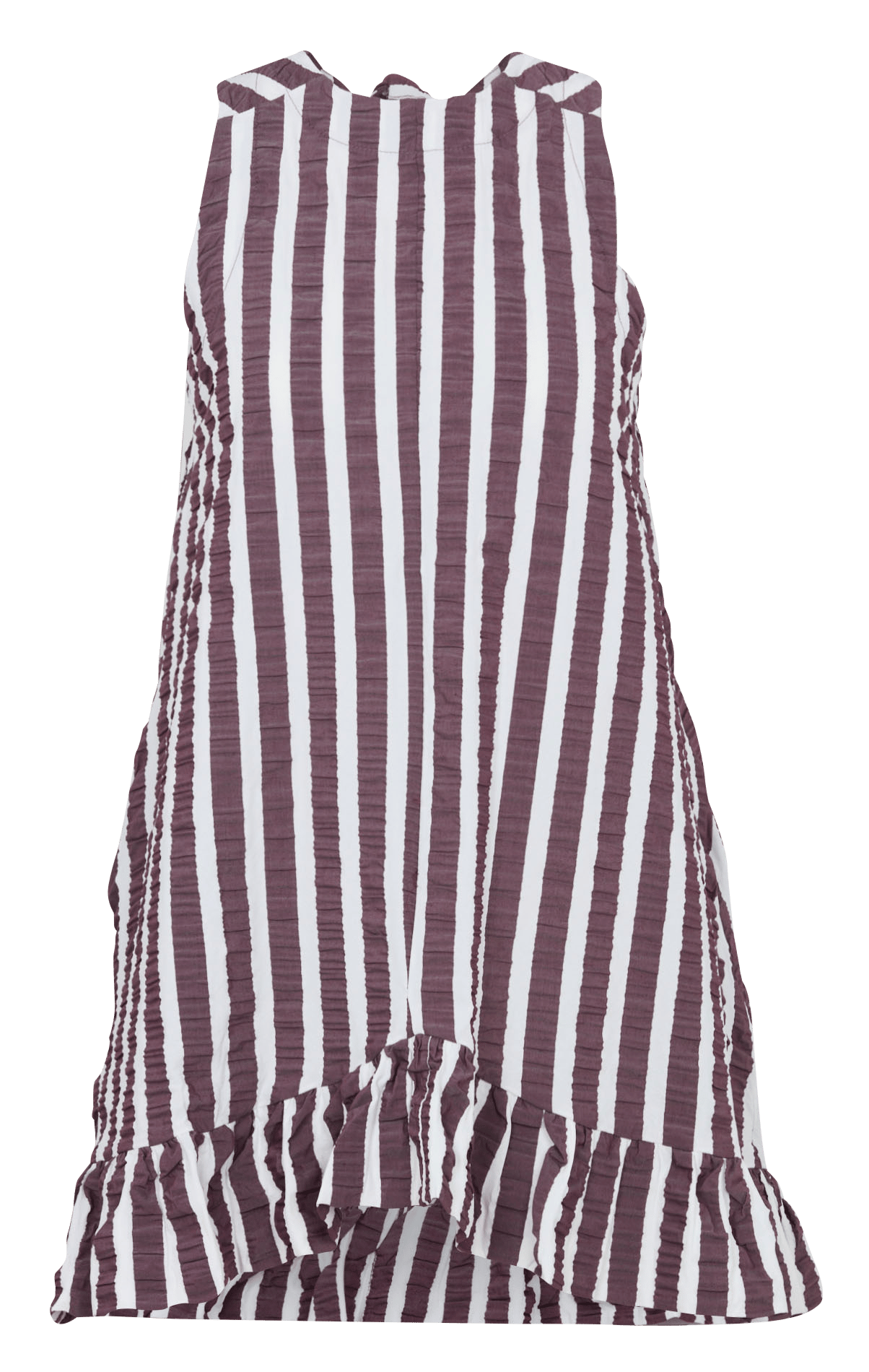 Short striped dress with round neck DR BLOOM Purple