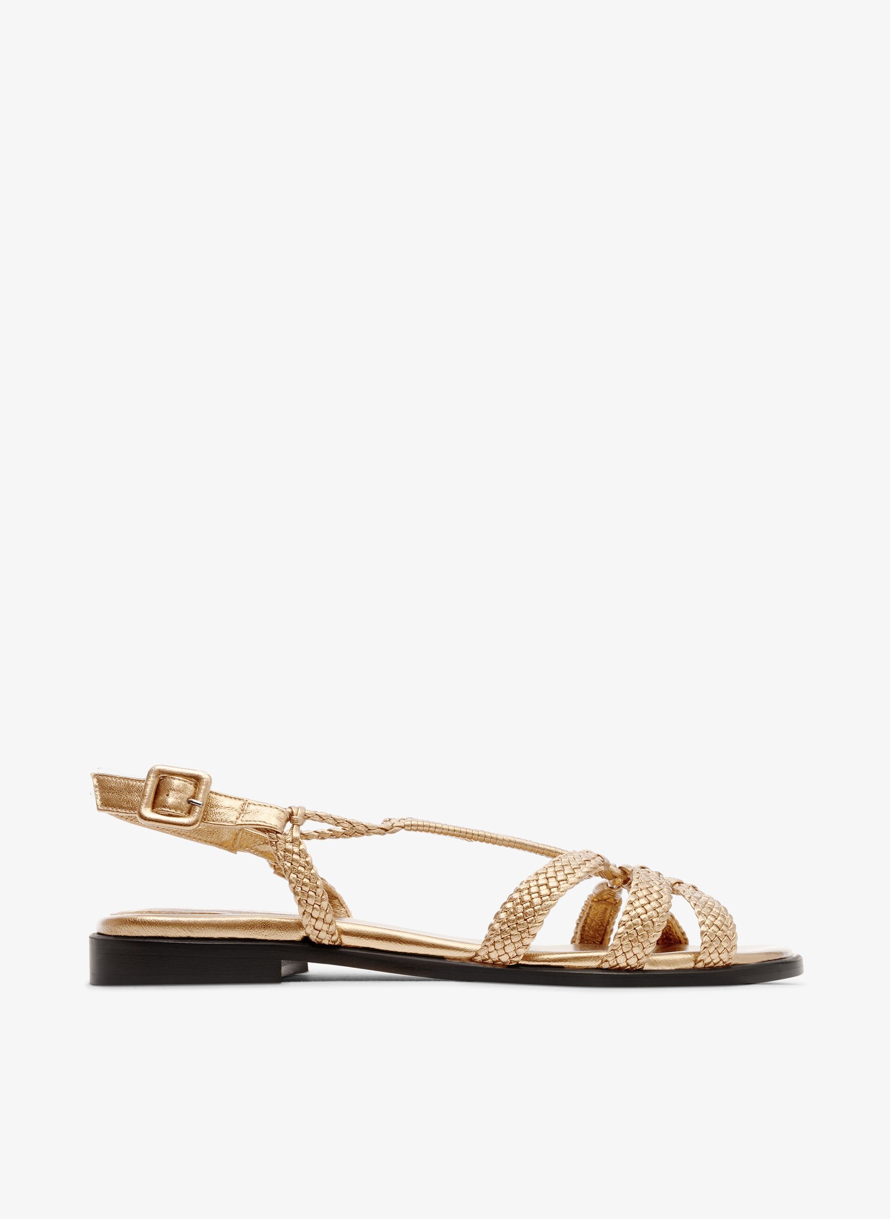 Nappa leather gold sandals PARALLELE PARIS Golden