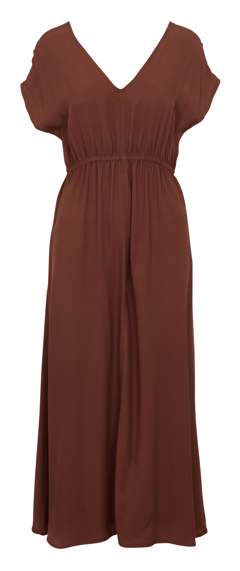 Robe longue col V MAISON 123 Marron