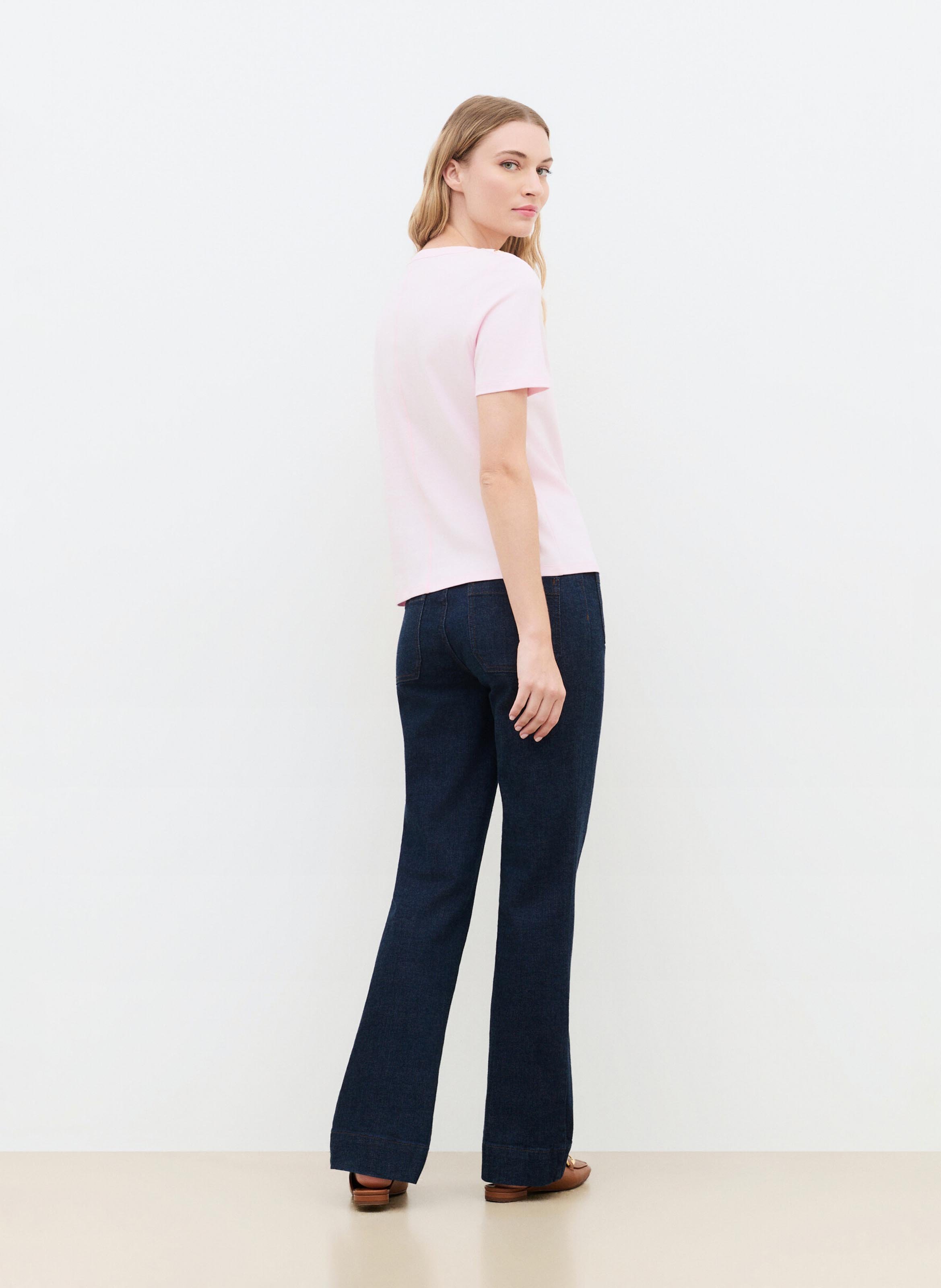 Tee-shirt ajusté en coton CAROLL Rose
