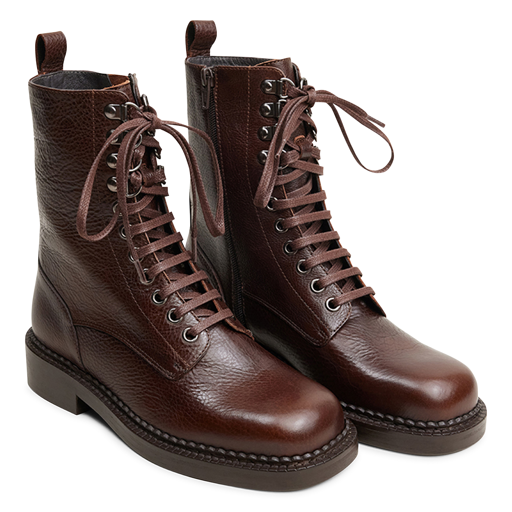 Schnürstiefel aus Leder JONAK Braun