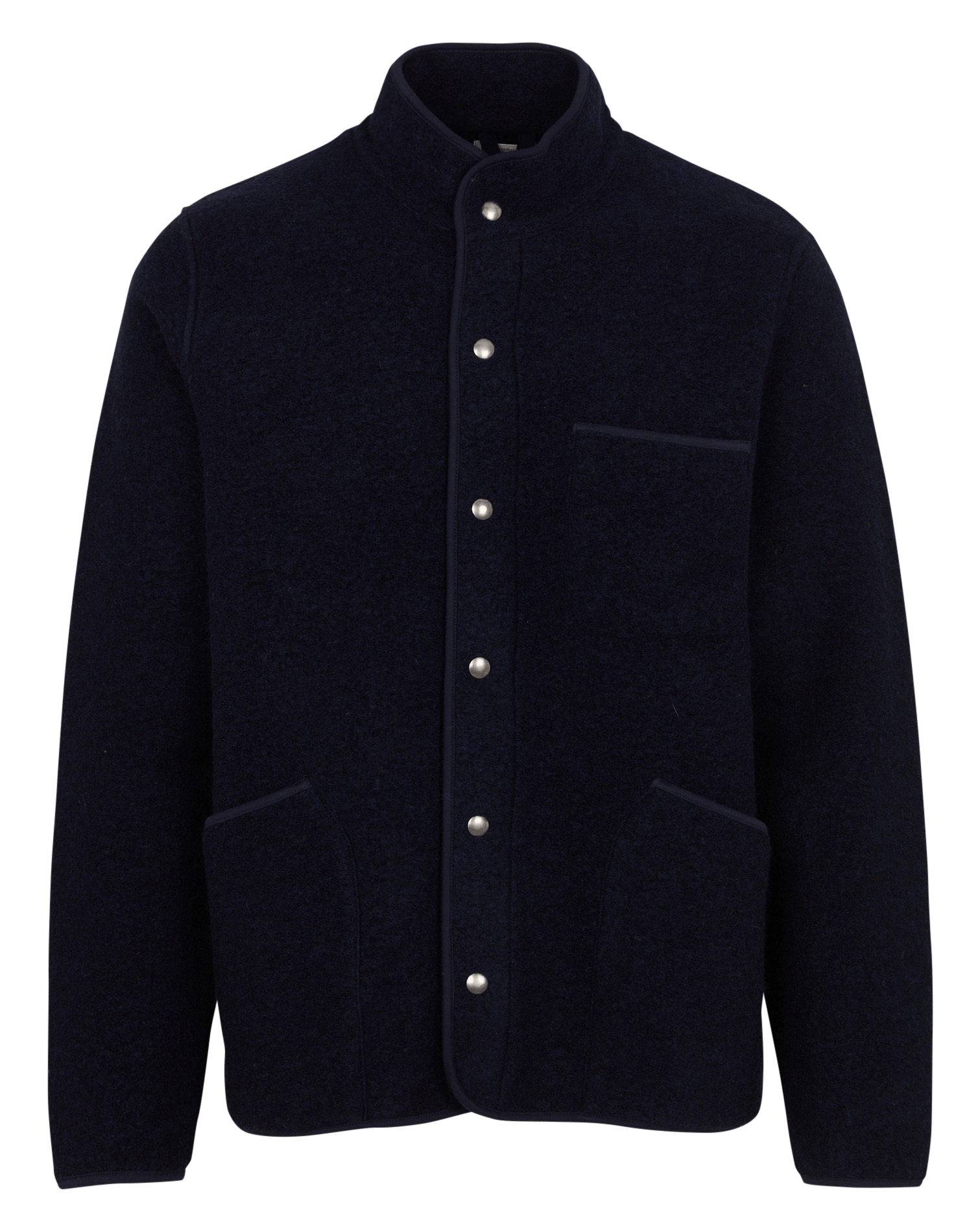 Jasje van wolmix met opstaande kraag HARTFORD Blauw