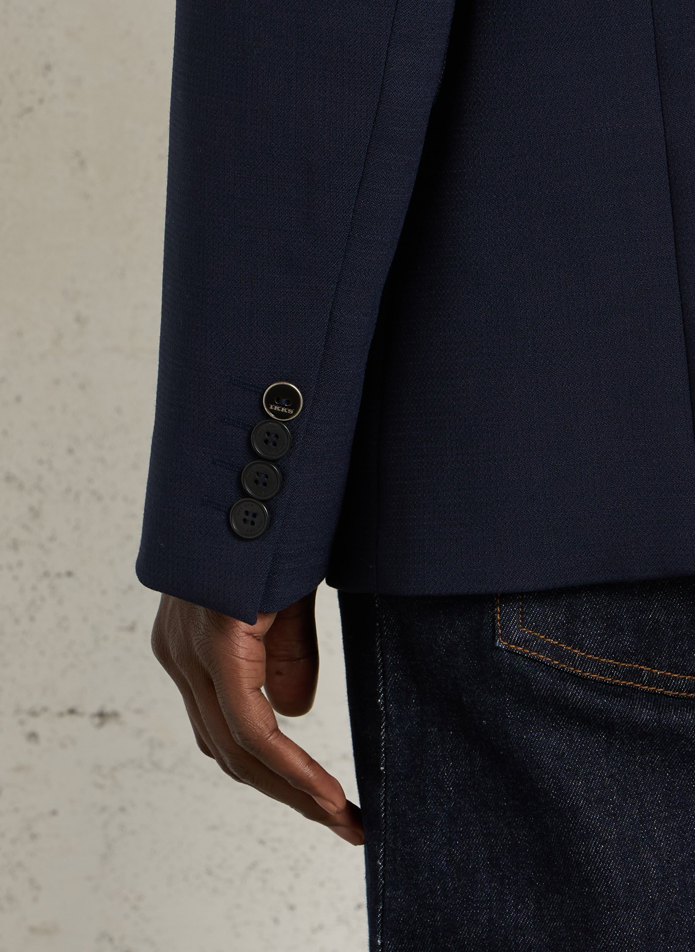 Veste droite col tailleur  IKKS Bleu