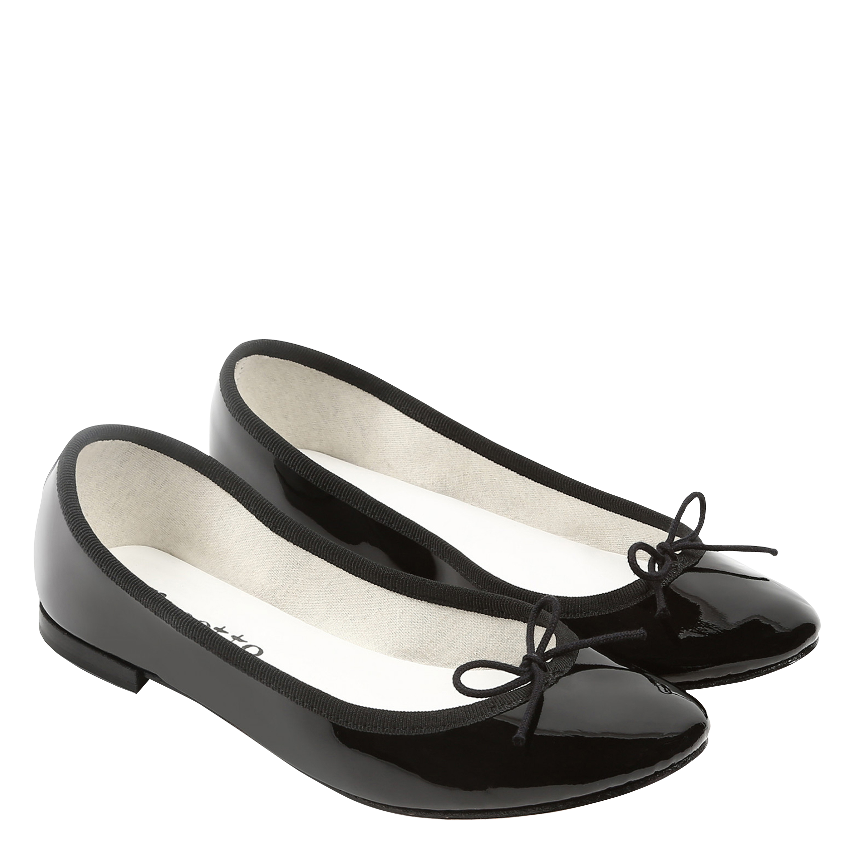Ballerines vernies en cuir vernis Noir