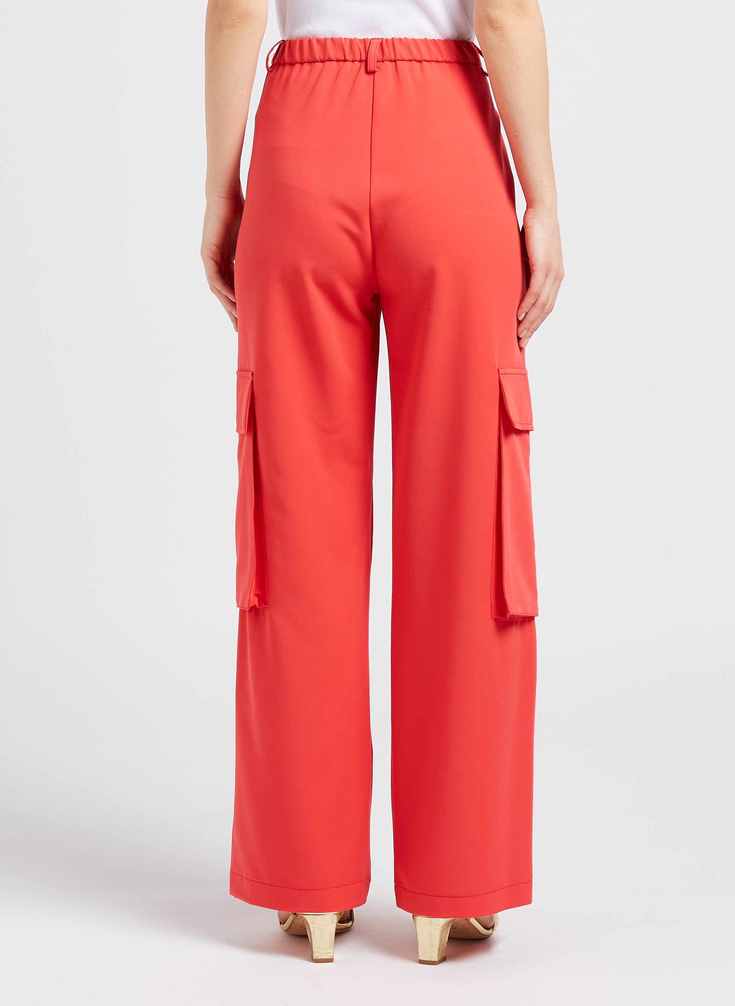 Pantalon large à poches cargo  IMPERIAL Rose