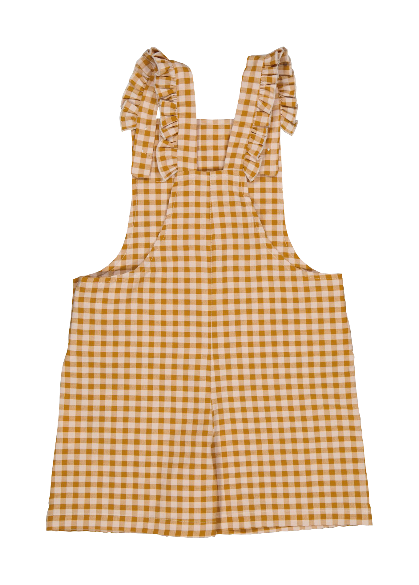 Salopette vichy en coton mélangé PETITE LUCETTE Orange