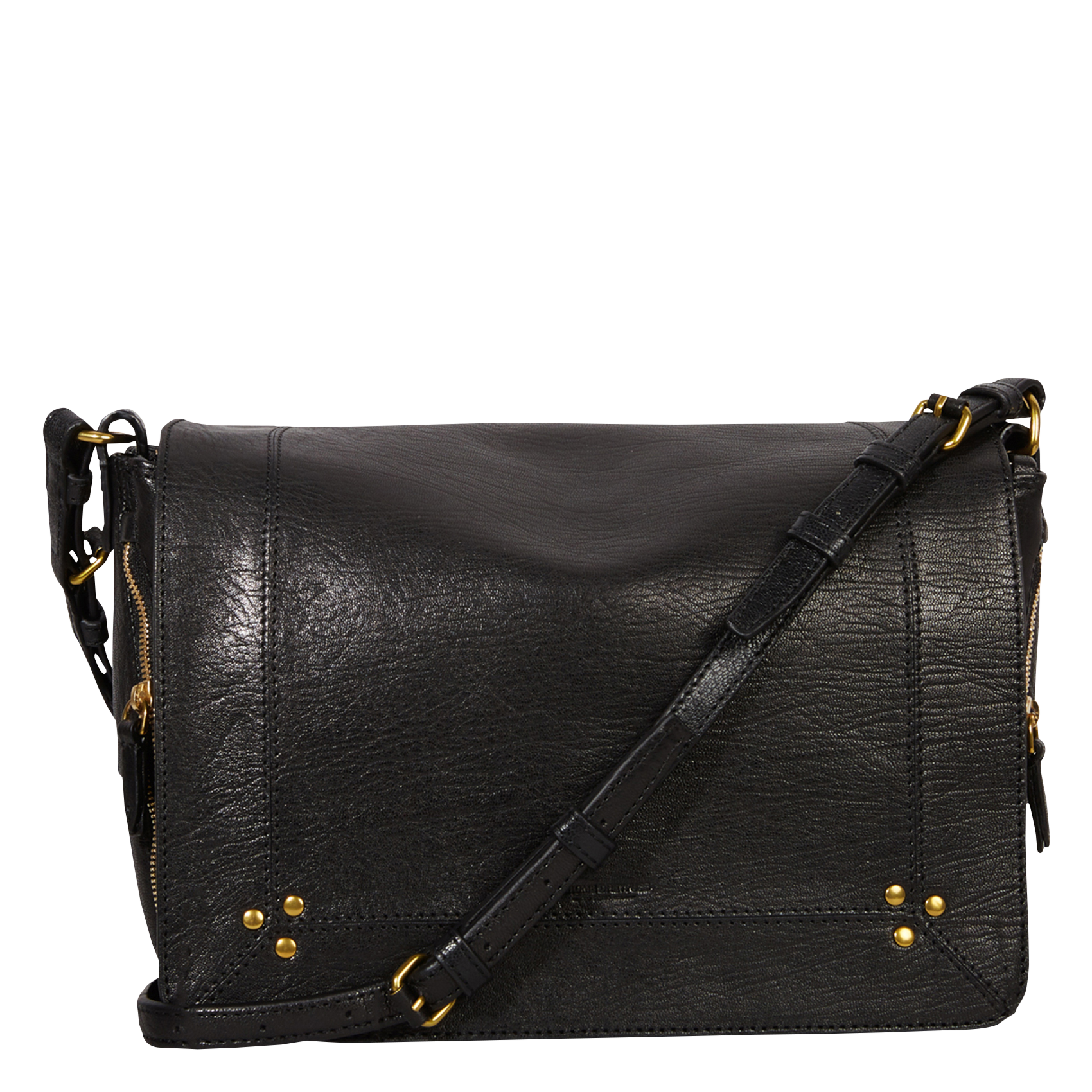 Sac besace en cuir  Noir