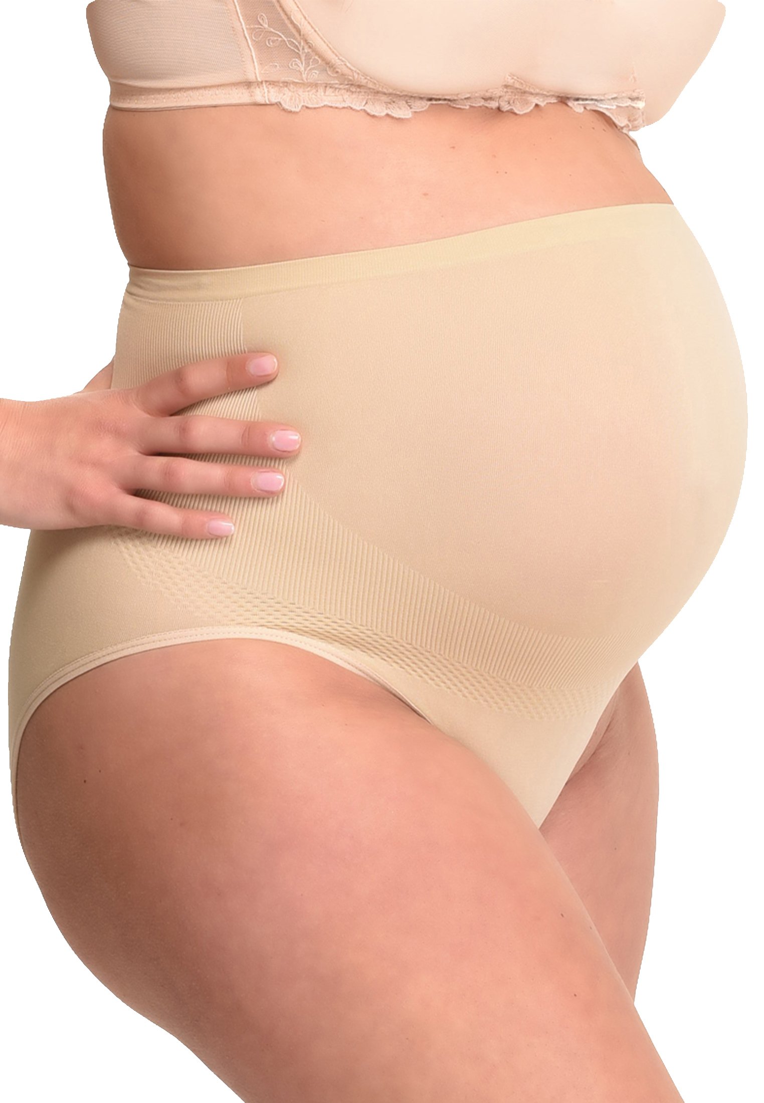 Culotte De Grossesse Sans Coutures Effet Galbant Beige Mamsy Femme BRIEFS BEIGE XL XXL Place des Tendances