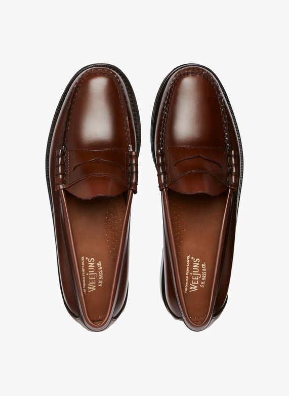 Leather Loafers Gh Bass Uomo Brown Mocassini Ghbass Mocassini In