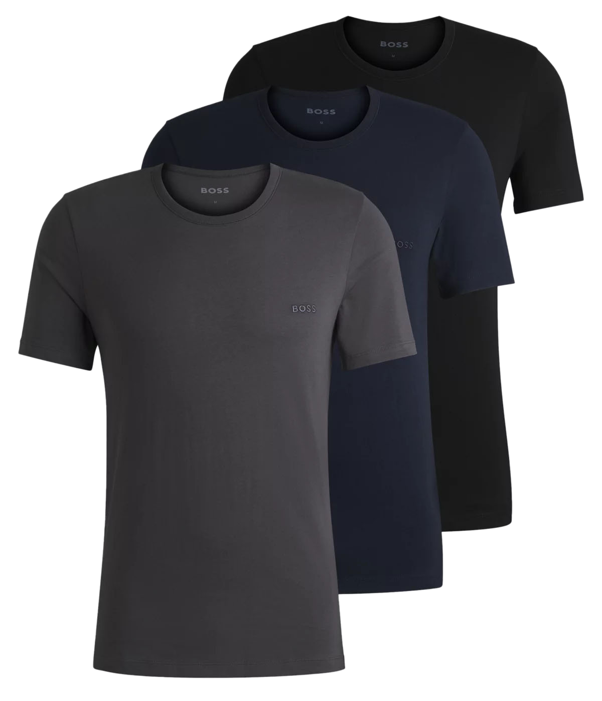 Pack of 3 round-neck cotton T-shirts BOSS