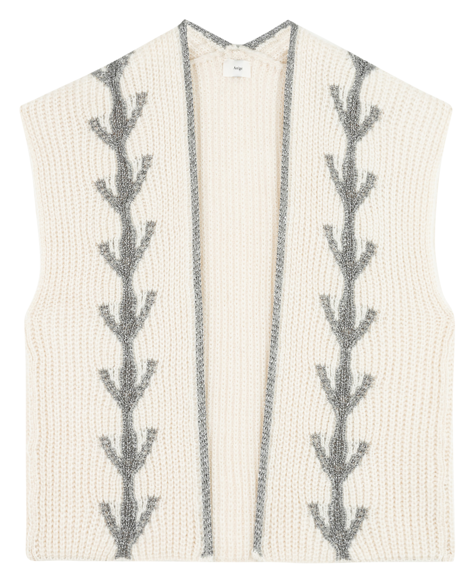 Jacquard-Strickjacke AN'GE Schwarz