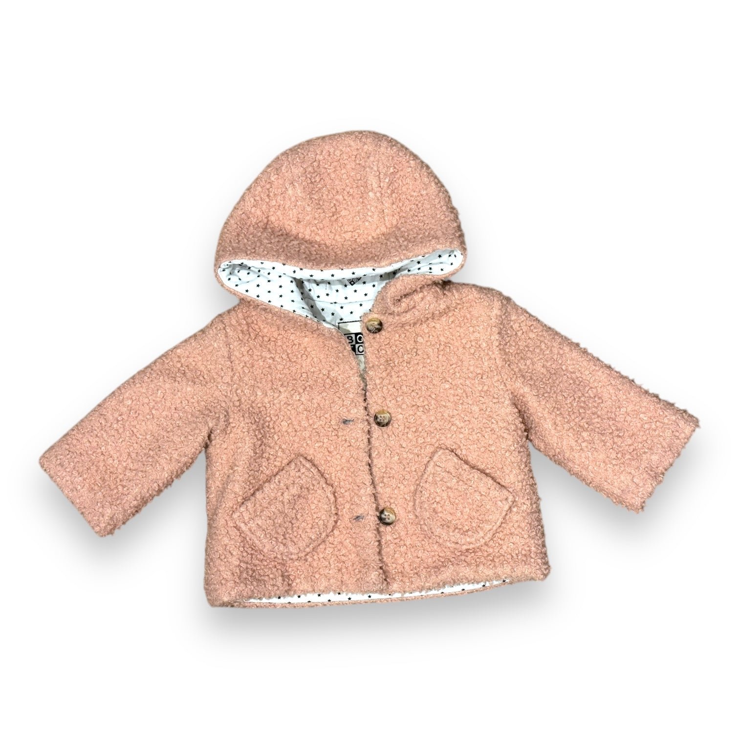 Pink Baby Coat - 18 months BONTON - Seconde Main Pink