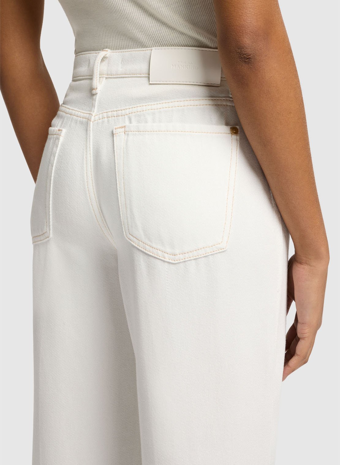 Straight cotton-blend pants White 7 For All Mankind - Women