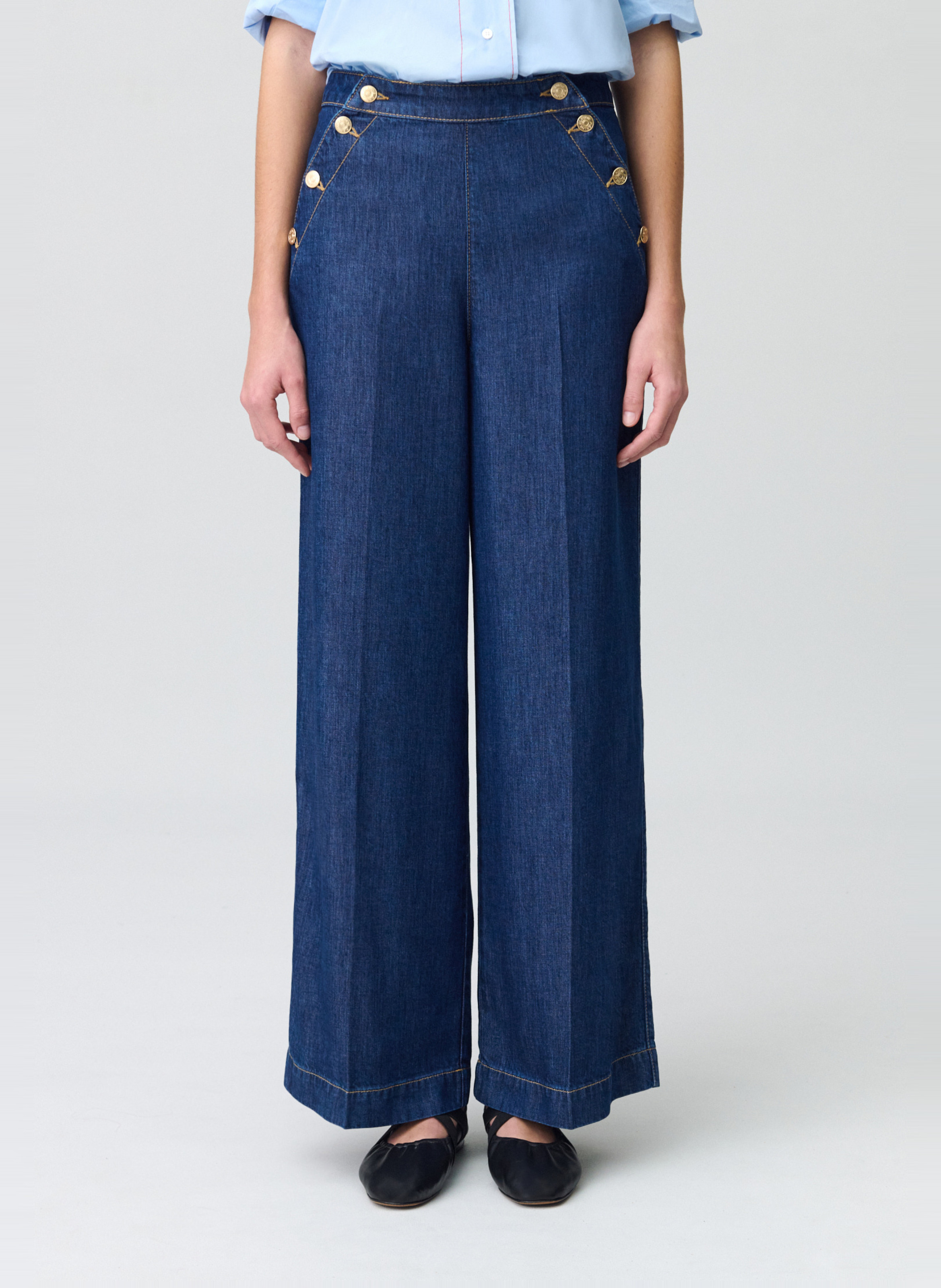 Jean à pont large  CLAUDIE PIERLOT Bleu