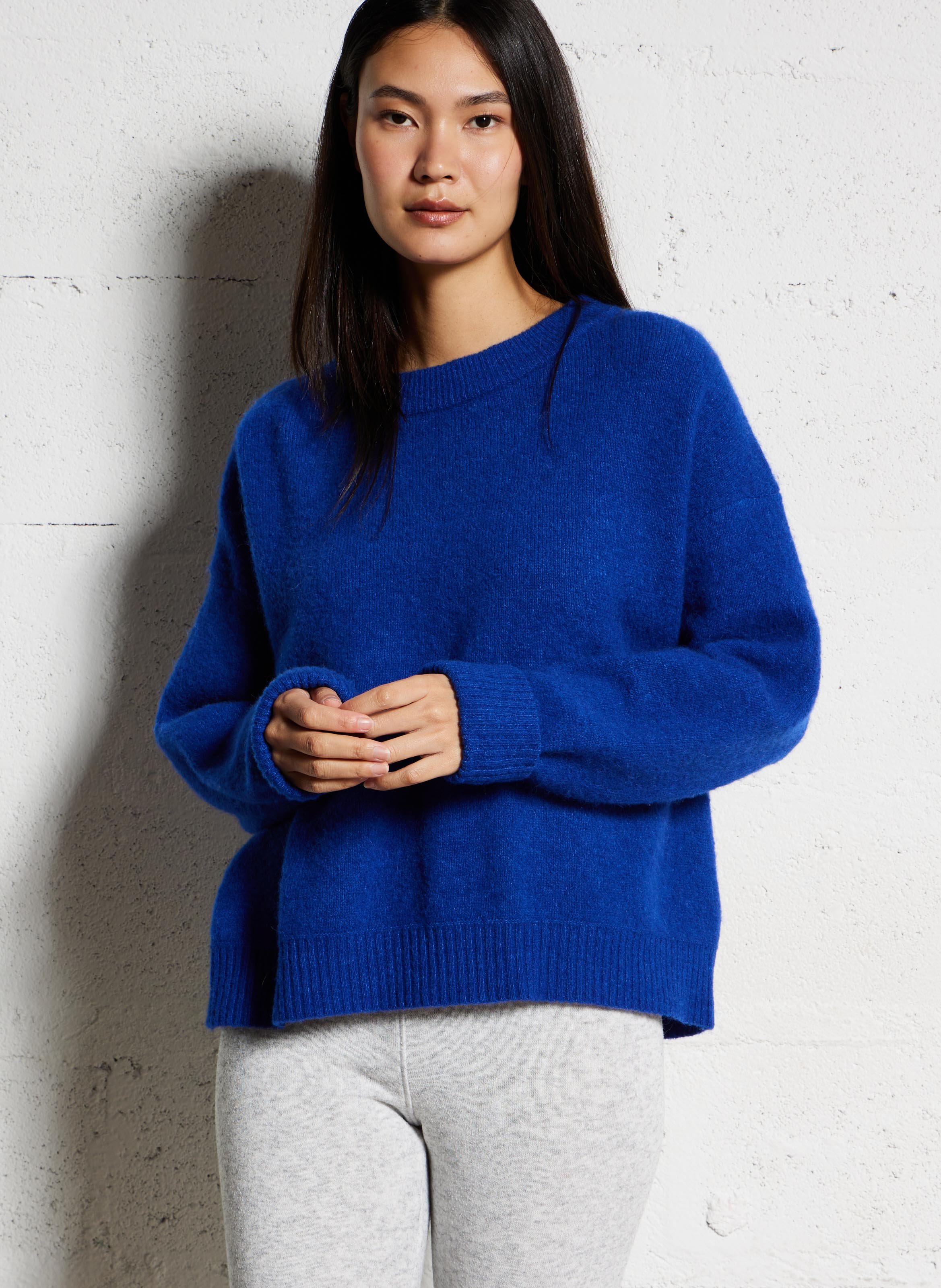 Weit geschnittener Rundhalspullover aus Wollmix AMERICAN VINTAGE