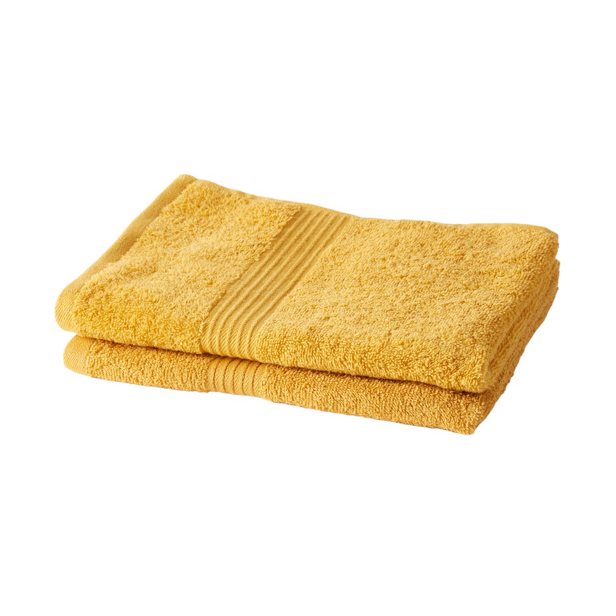 Set of 2 cotton bath towels TODAY LINGE DE MAISON Yellow