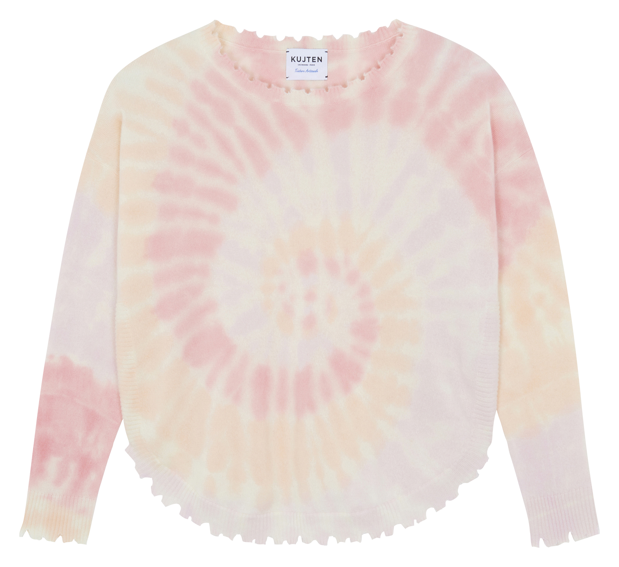 Pull tie-and-dye en cachemire KUJTEN Rose