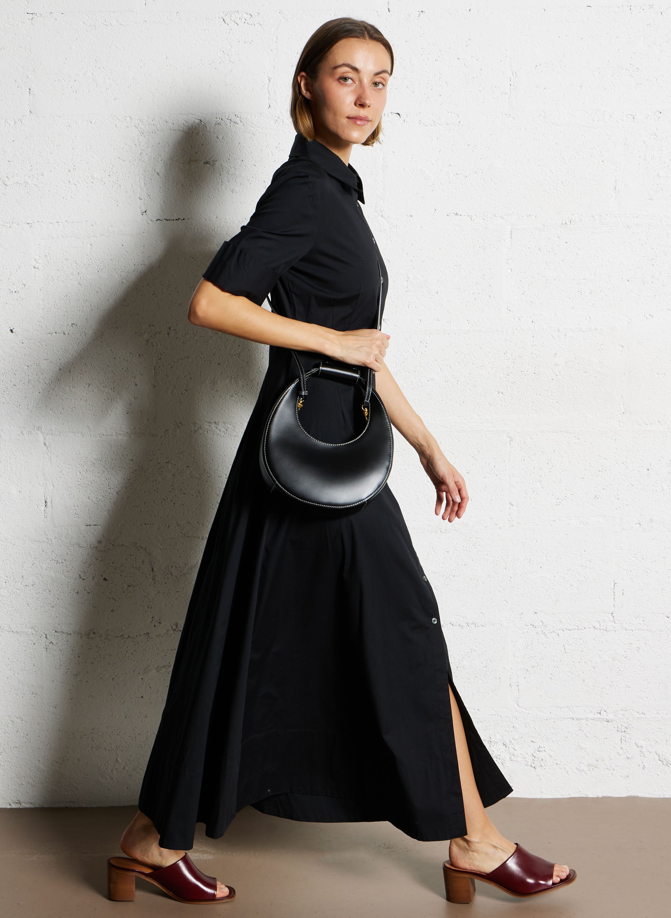 Dori leather shoulder bag STAUD Black