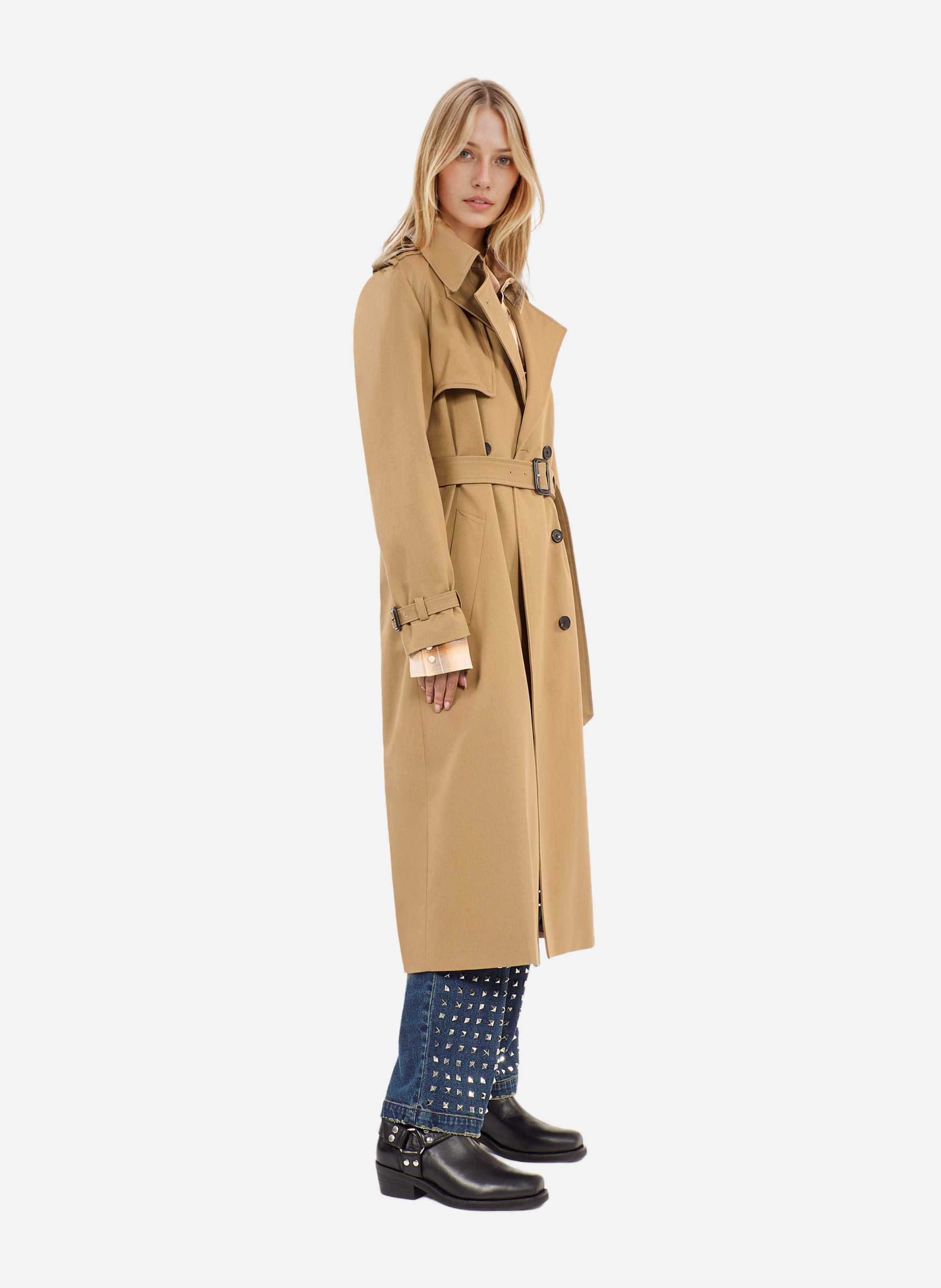 Dorry long trench coat THE KOOPLES Beige