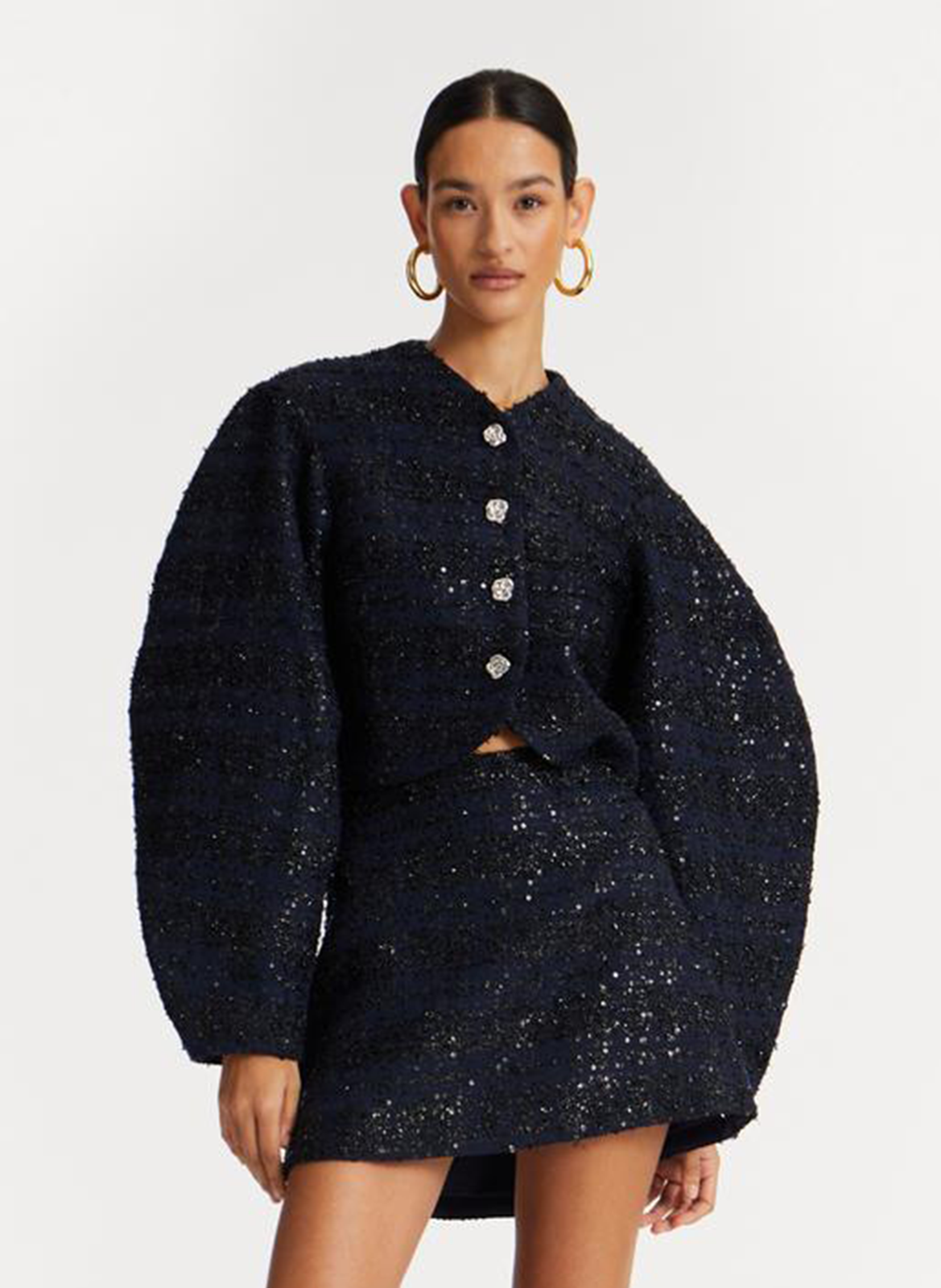 【専用】meer. RIBBON OVERSIZED JACKET ネイビー 専用】meer. RIBBON OVERSIZED JACKET ネイビー 専用】meer