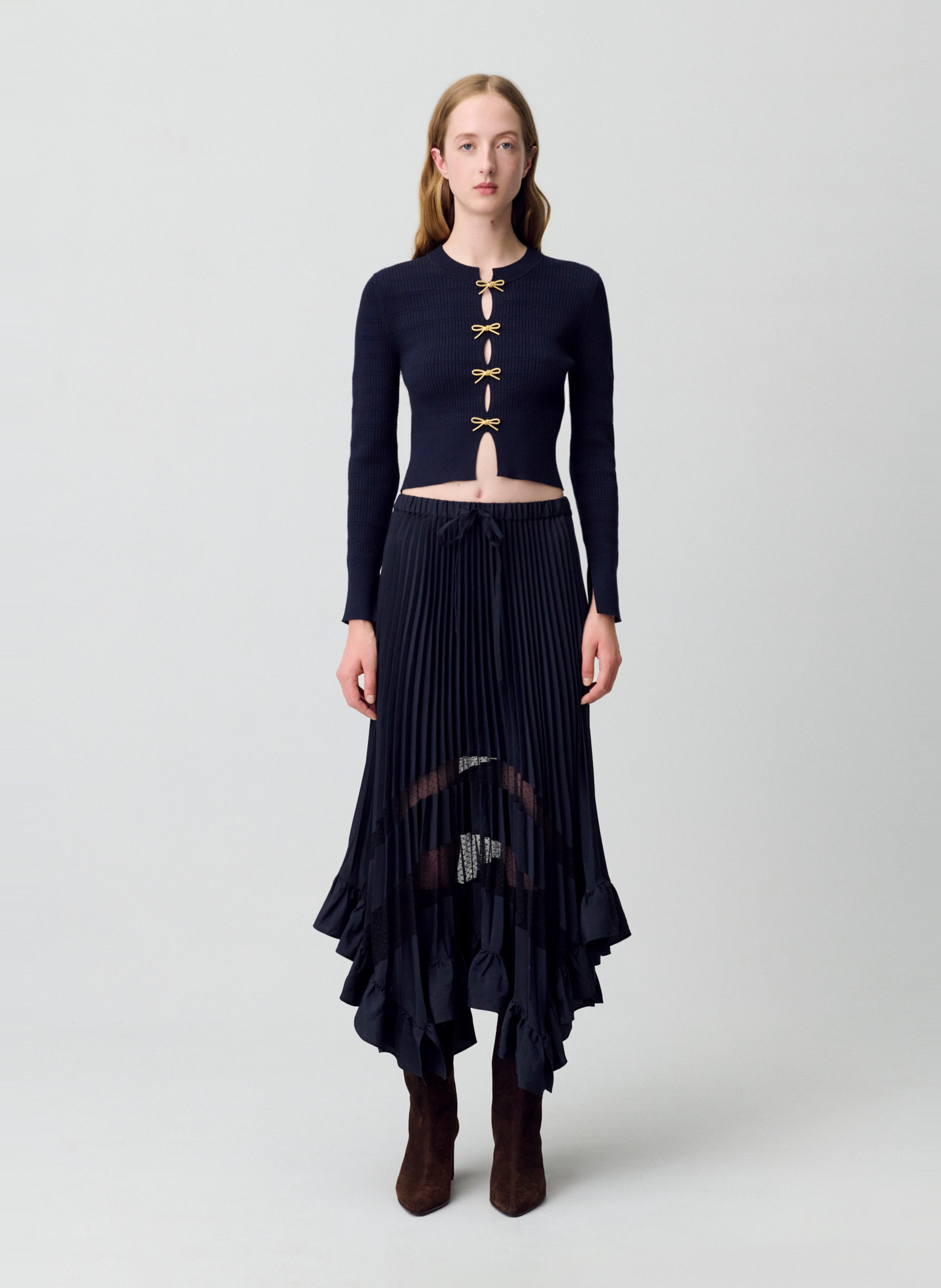 Jupe longue volantée  CLAUDIE PIERLOT Bleu