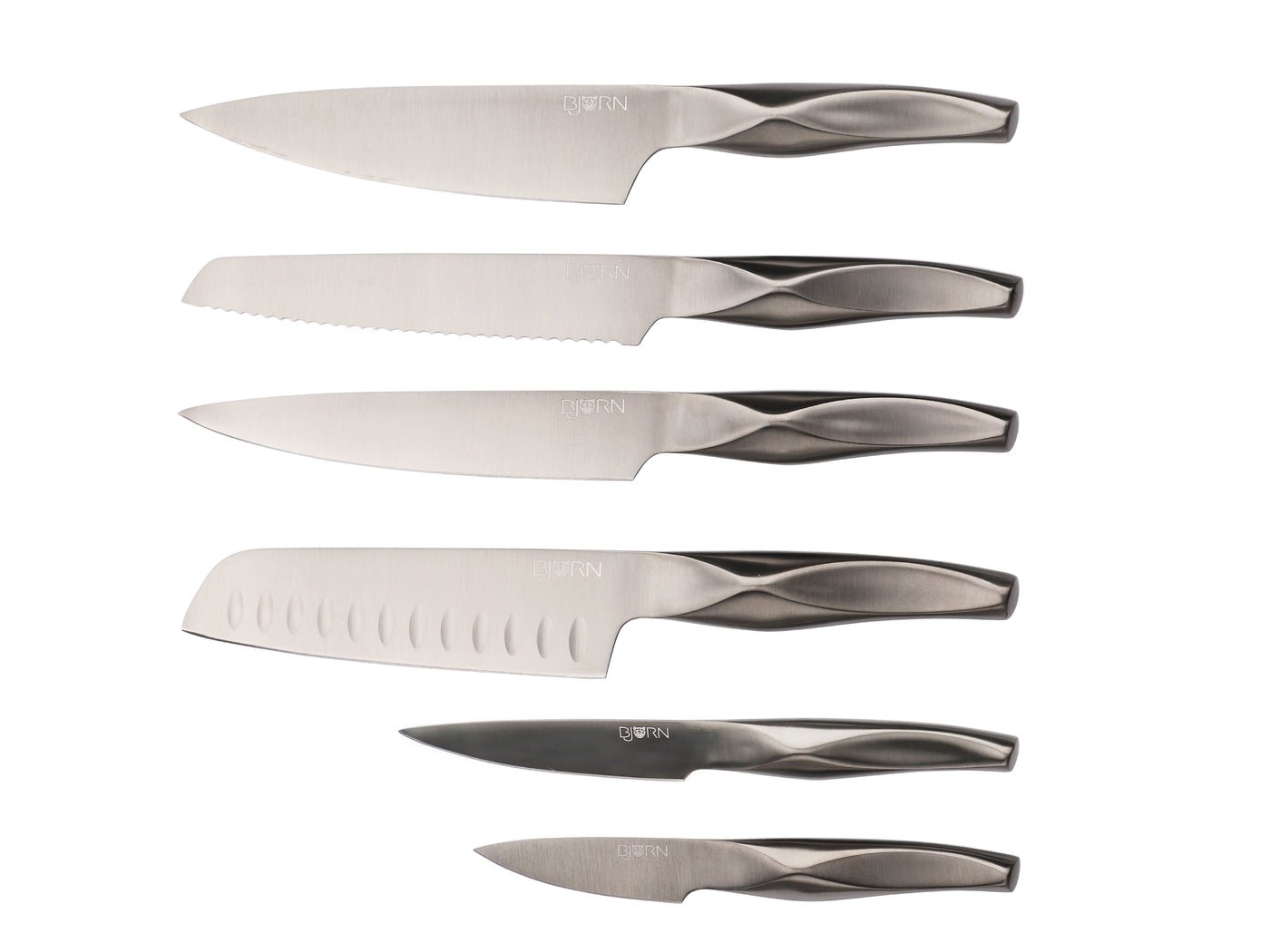 Larus Kitchen Knives - 6 pieces BJORN Black