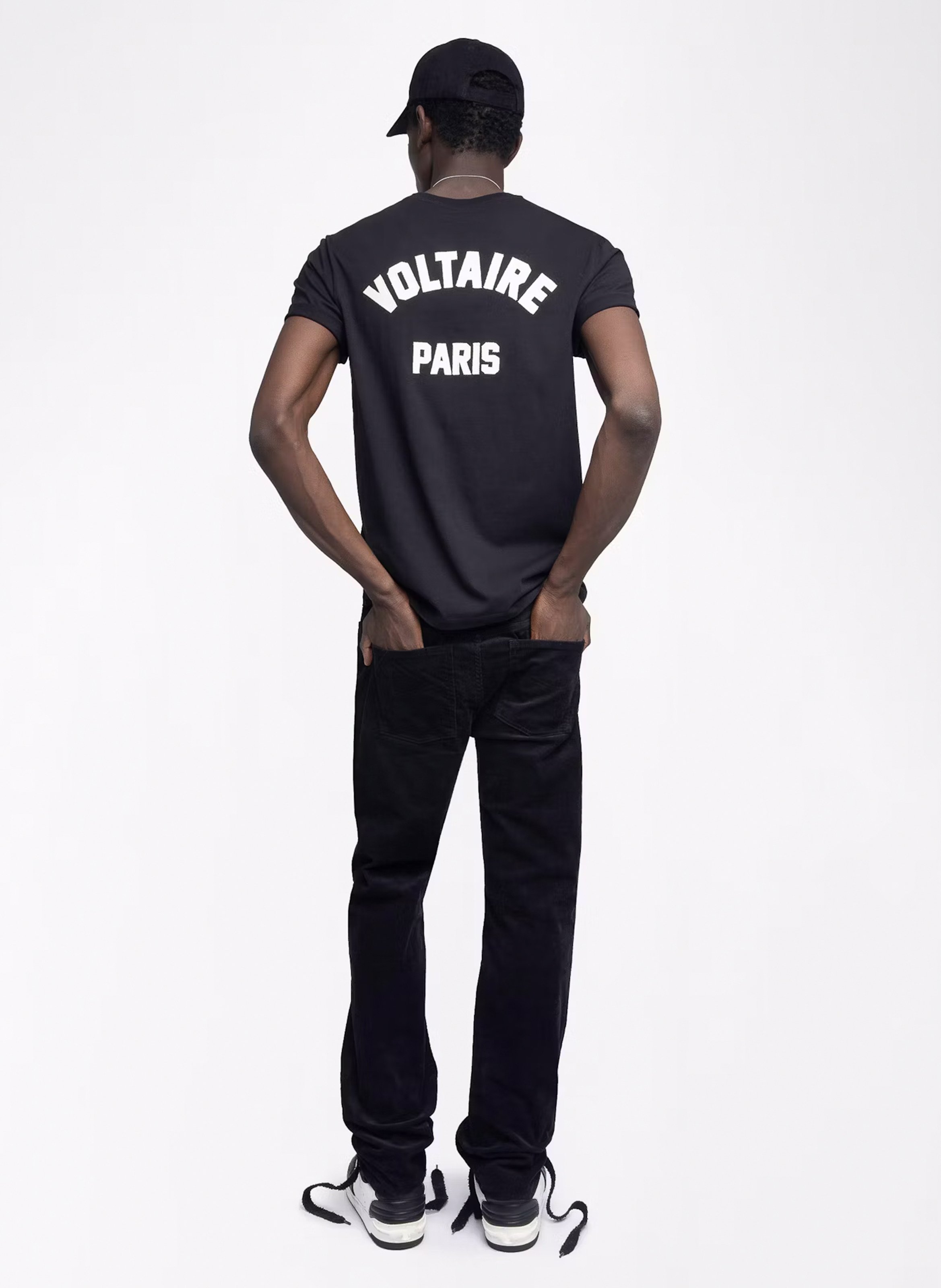 Tee-shirt col rond en coton ZADIG&amp;VOLTAIRE Noir