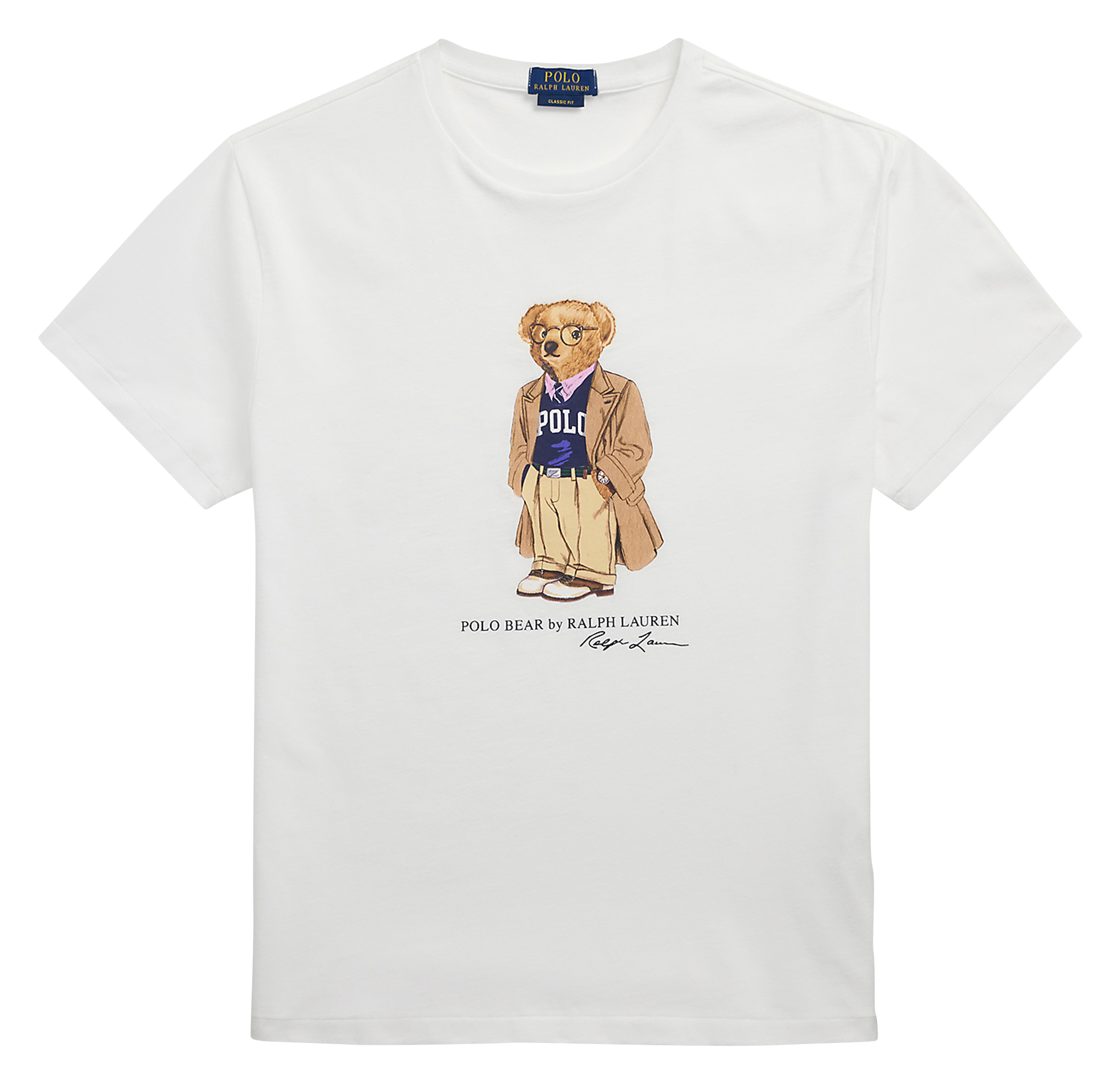 Tee-shirt col rond en coton POLO RALPH LAUREN Blanc