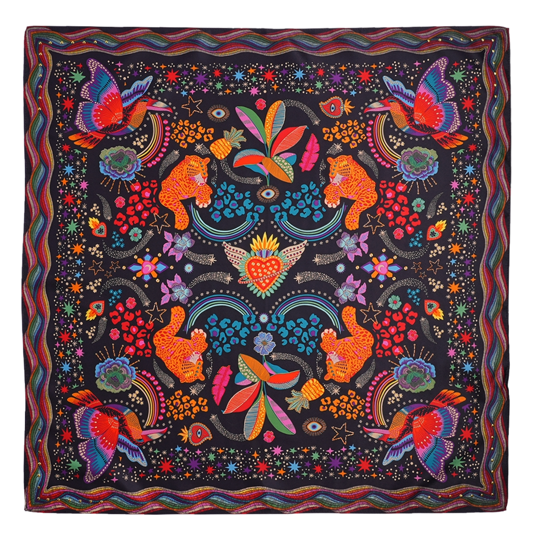 Foulard imprimé  WILD Noir
