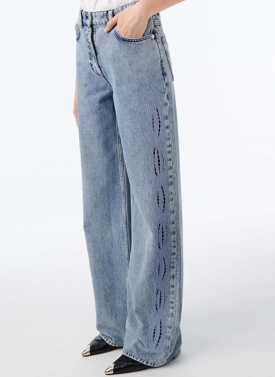 Jean large en coton IRO Bleu