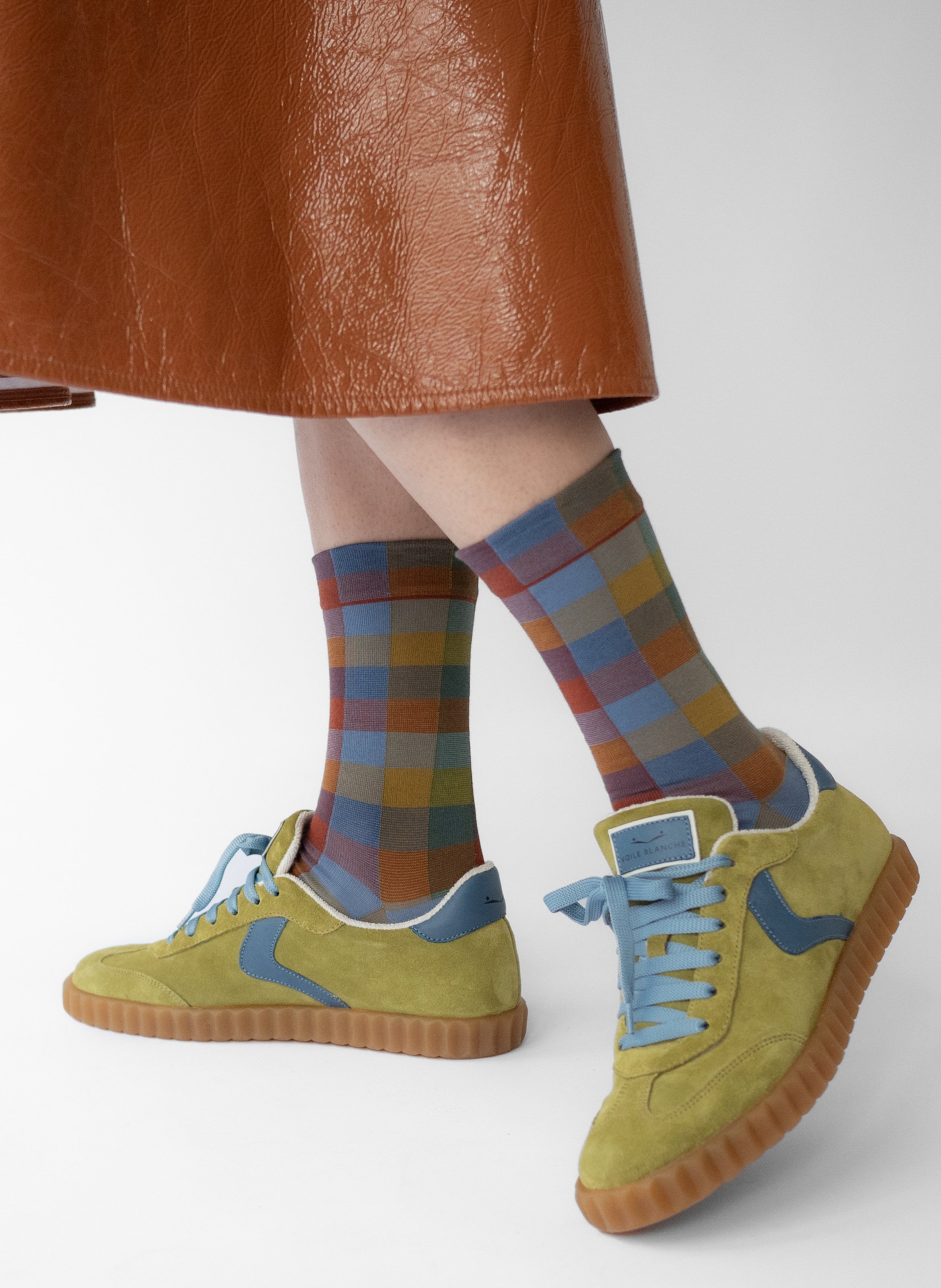 Chaussettes en coton mélangé à carreaux BONNE MAISON Multicolore