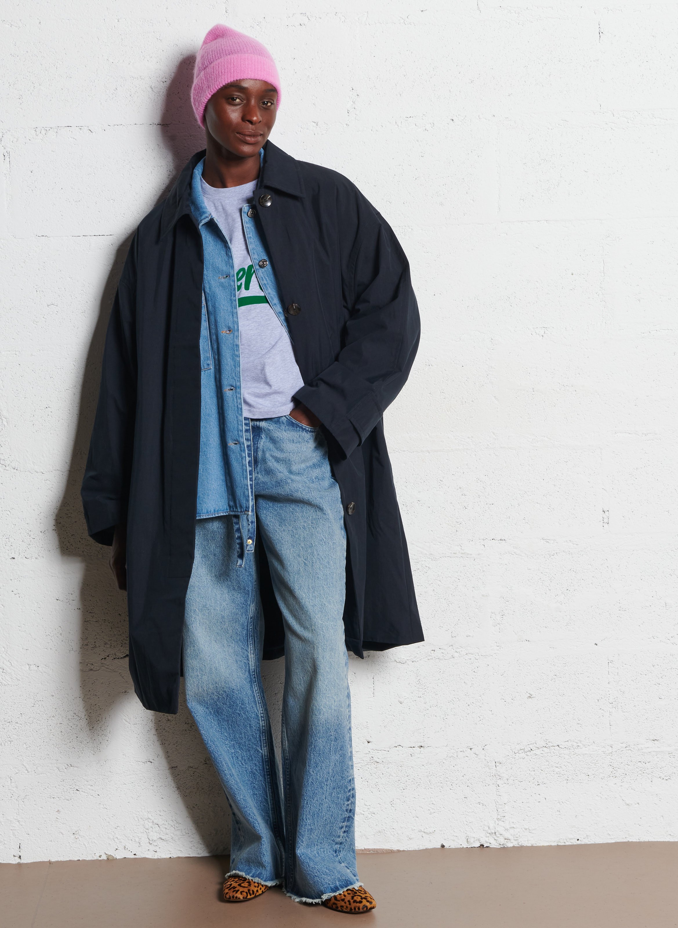 Trench oversize en coton mélangé BELLEROSE Bleu