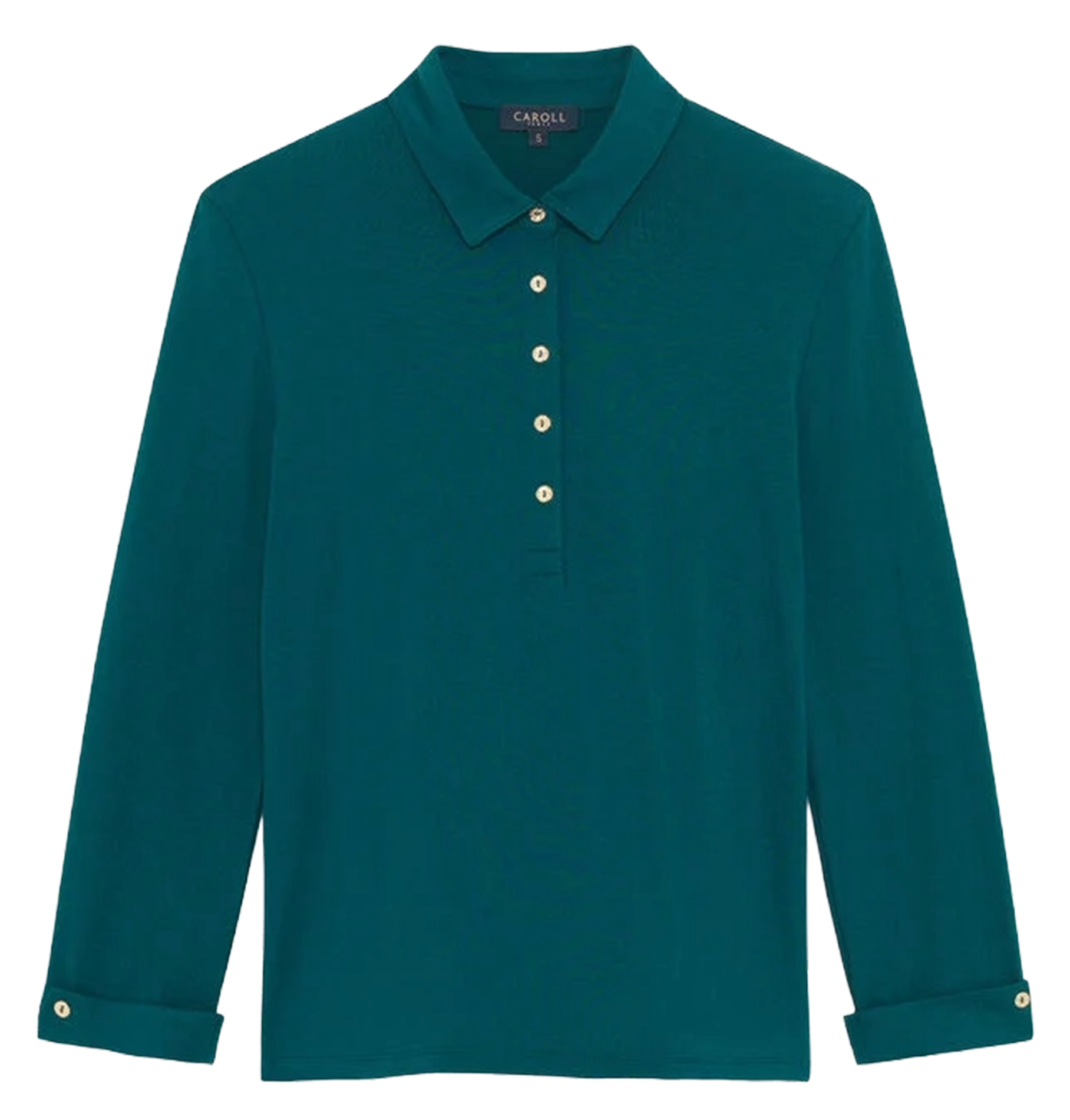 Straight T-shirt with classic collar CAROLL Blue