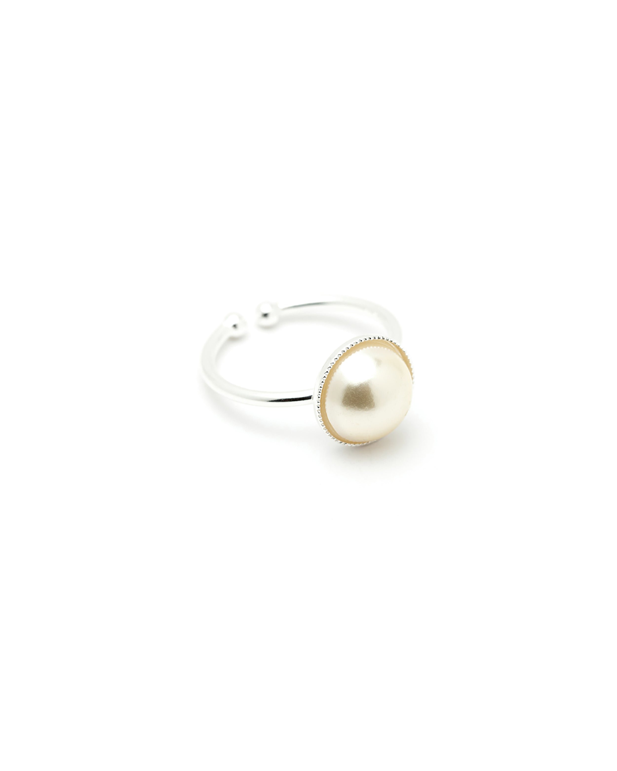 Gold-plated pearl ring MONSIEUR SIMONE