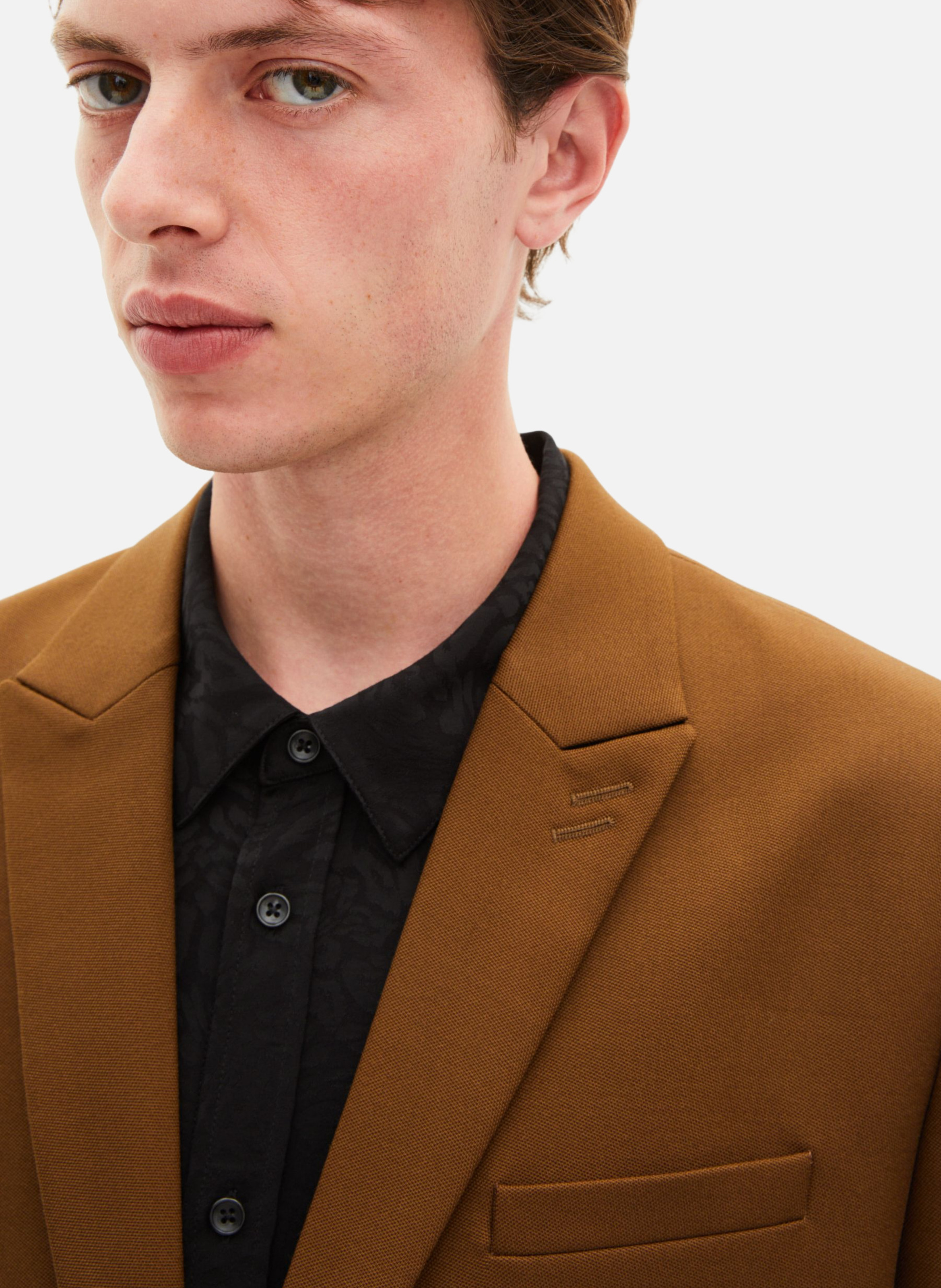 Low-cut loose-fit dress THE KOOPLES Brown