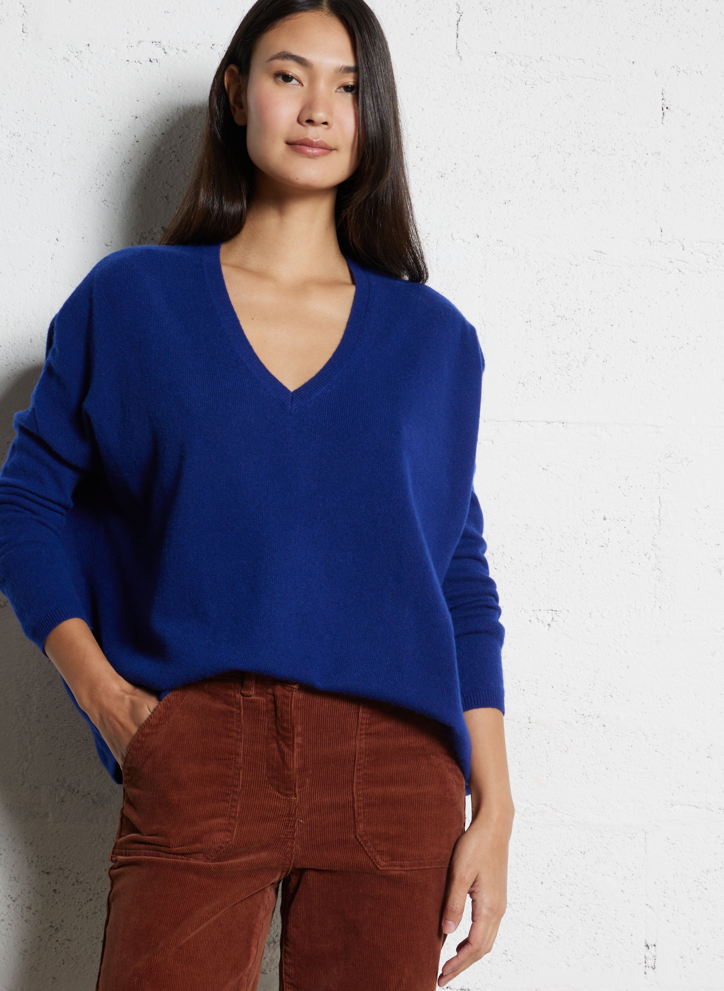 Pull col v en cachemire  SUD EXPRESS