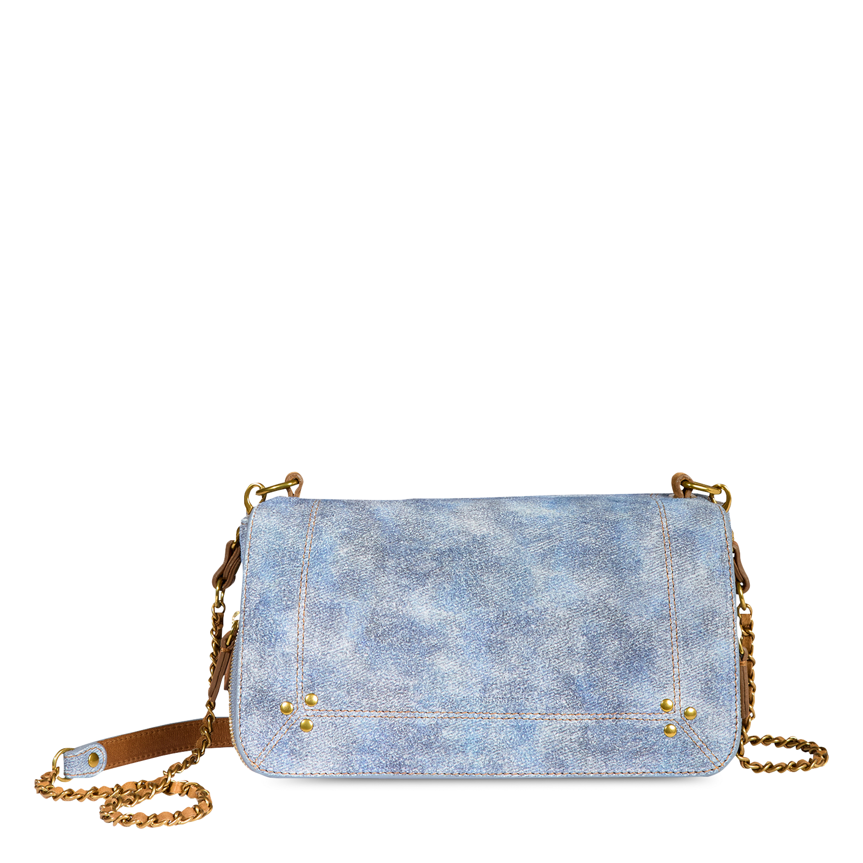 Sac bandoulière en cuir velours JEROME DREYFUSS Bleu