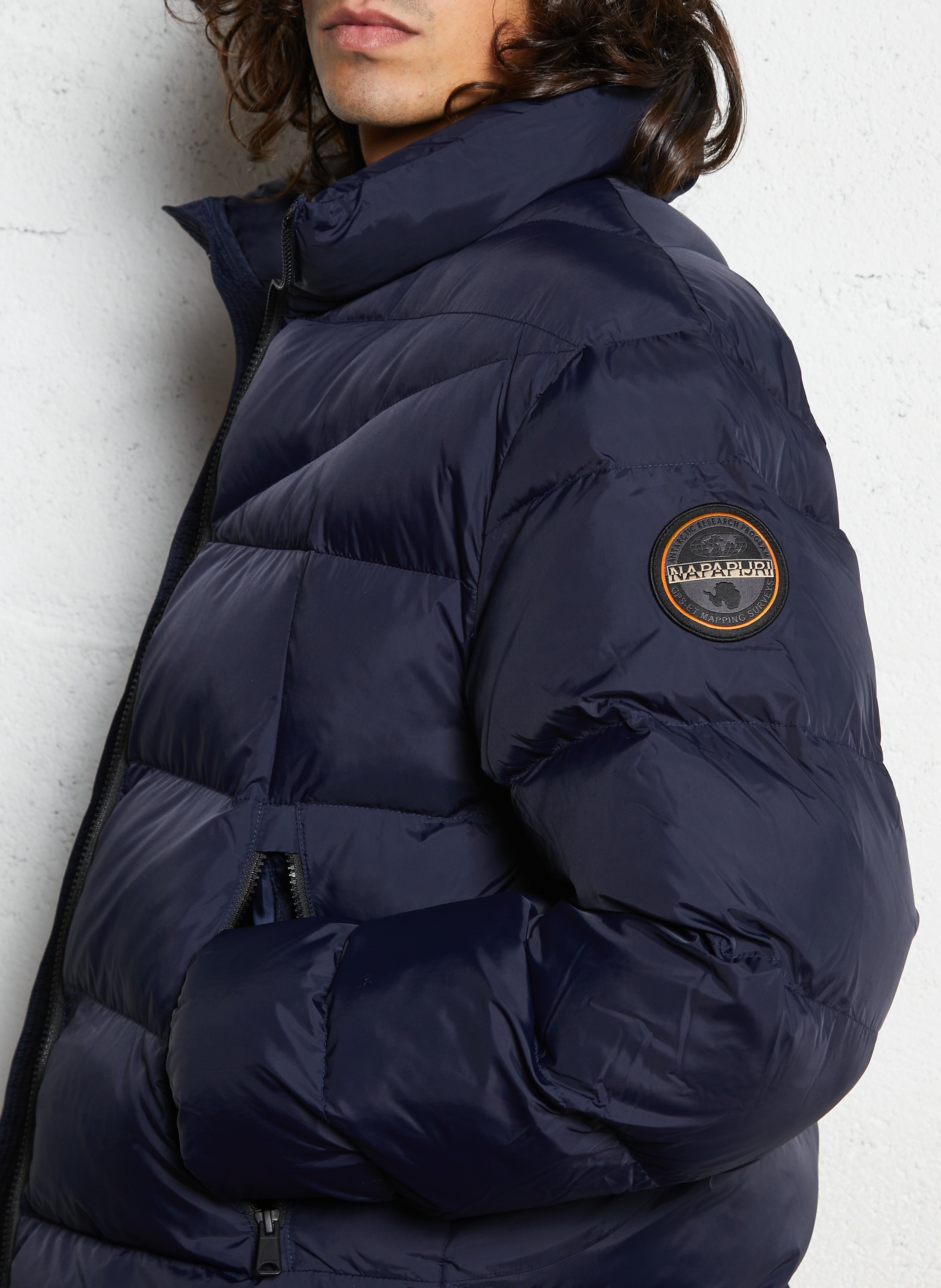 Straight-fit donsjack met opstaande kraag NAPAPIJRI Blauw