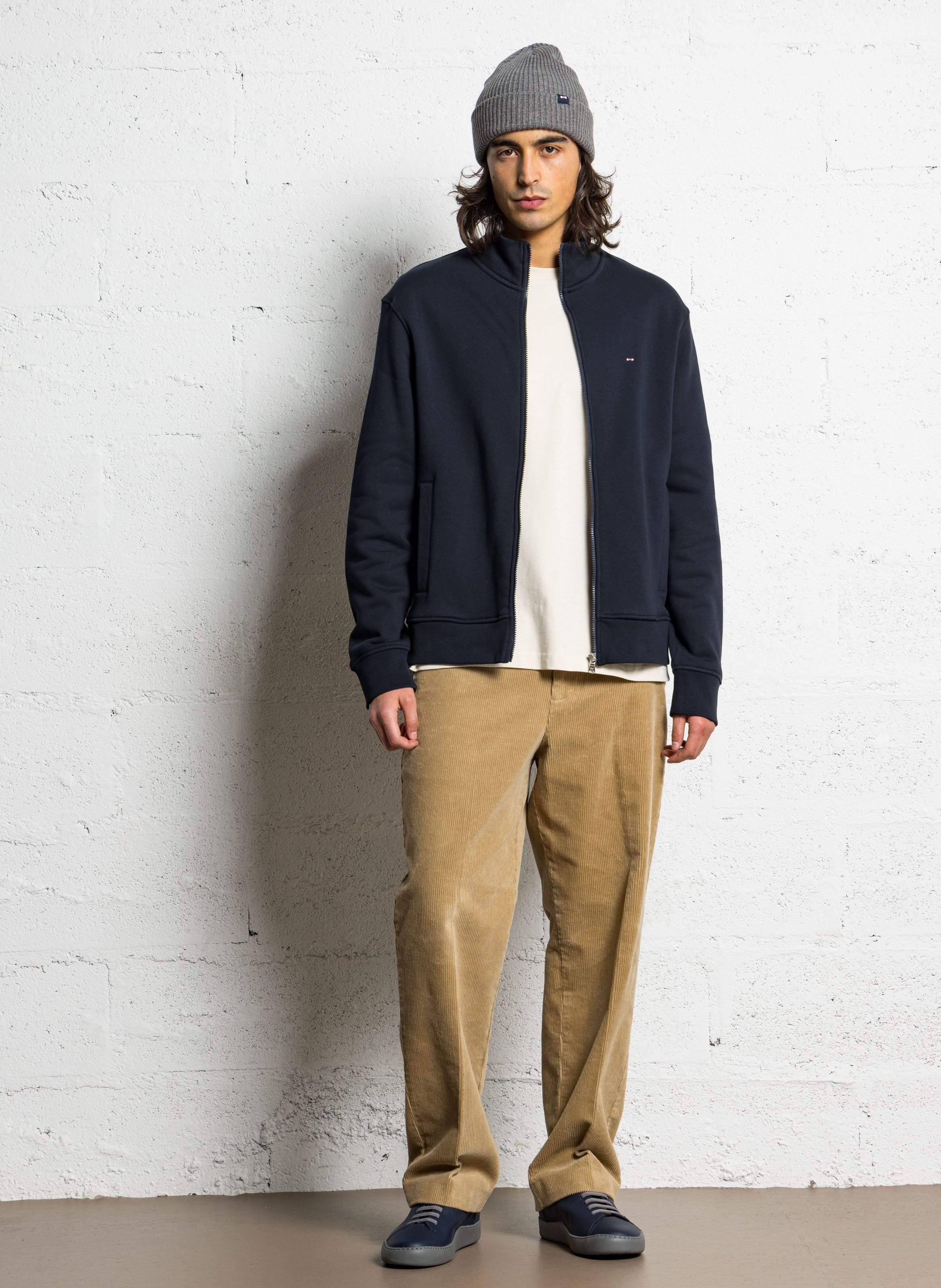 Sweat zippé à col montant  EDEN PARK Bleu