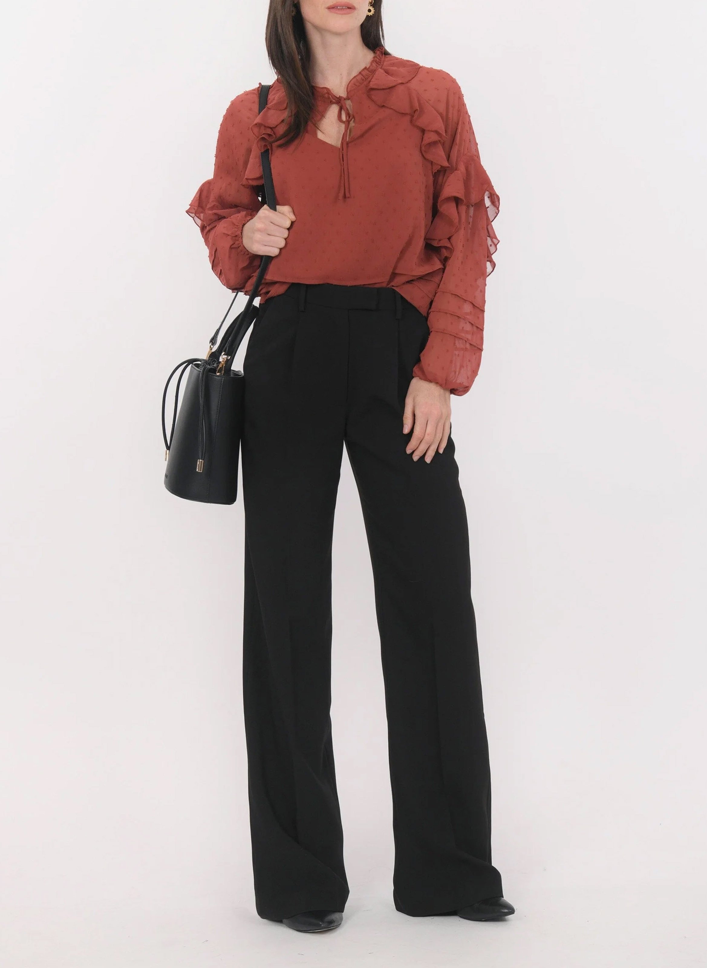 Blouse met ronde hals KOOKAI Rood