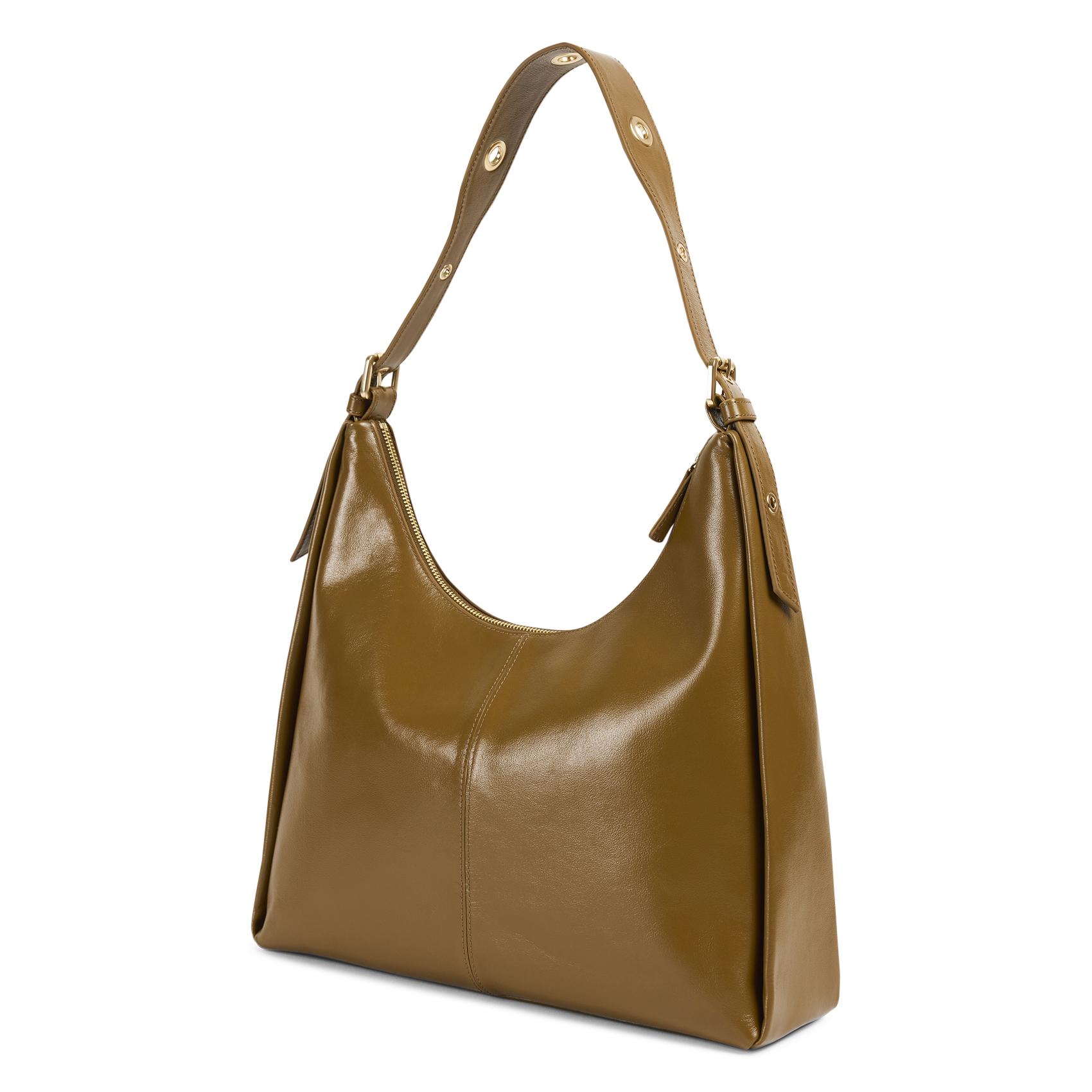 Sac porté épaule en cuir Marron