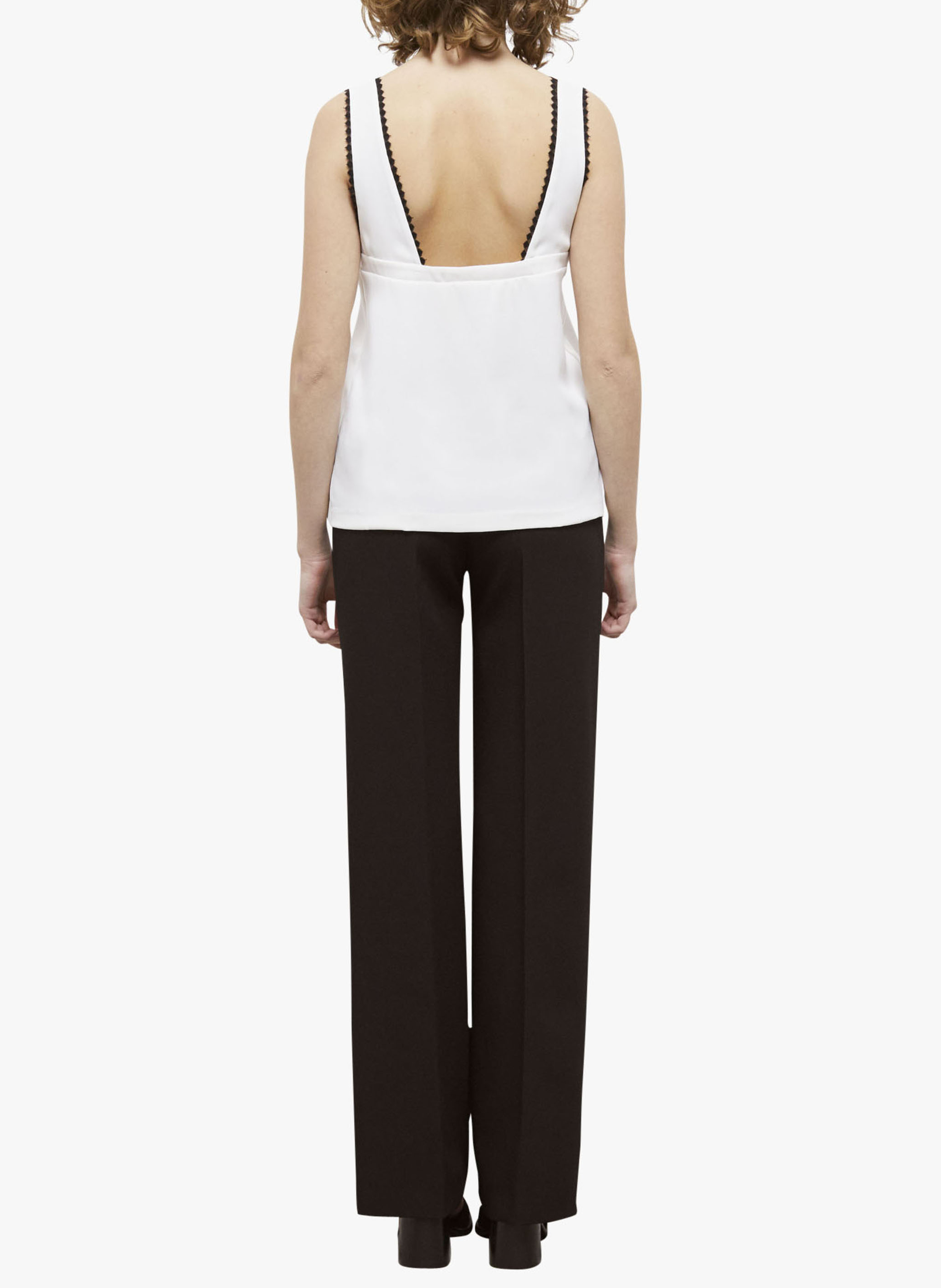 Top mit V-Ausschnitt und Spitzenborte THE KOOPLES Mehrfarbig